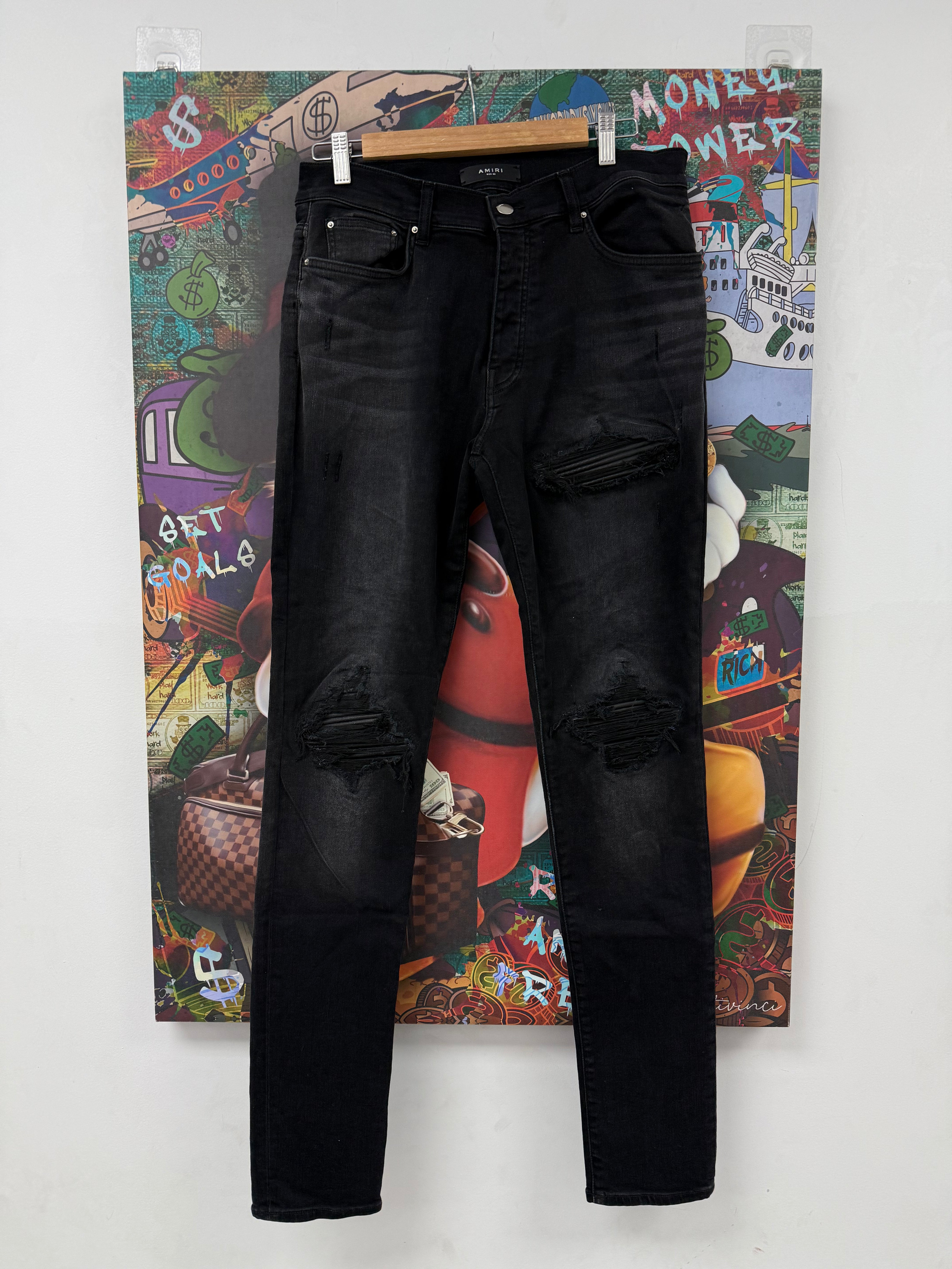 Amiri MX1 Faded Black Black Patch (28-40) New