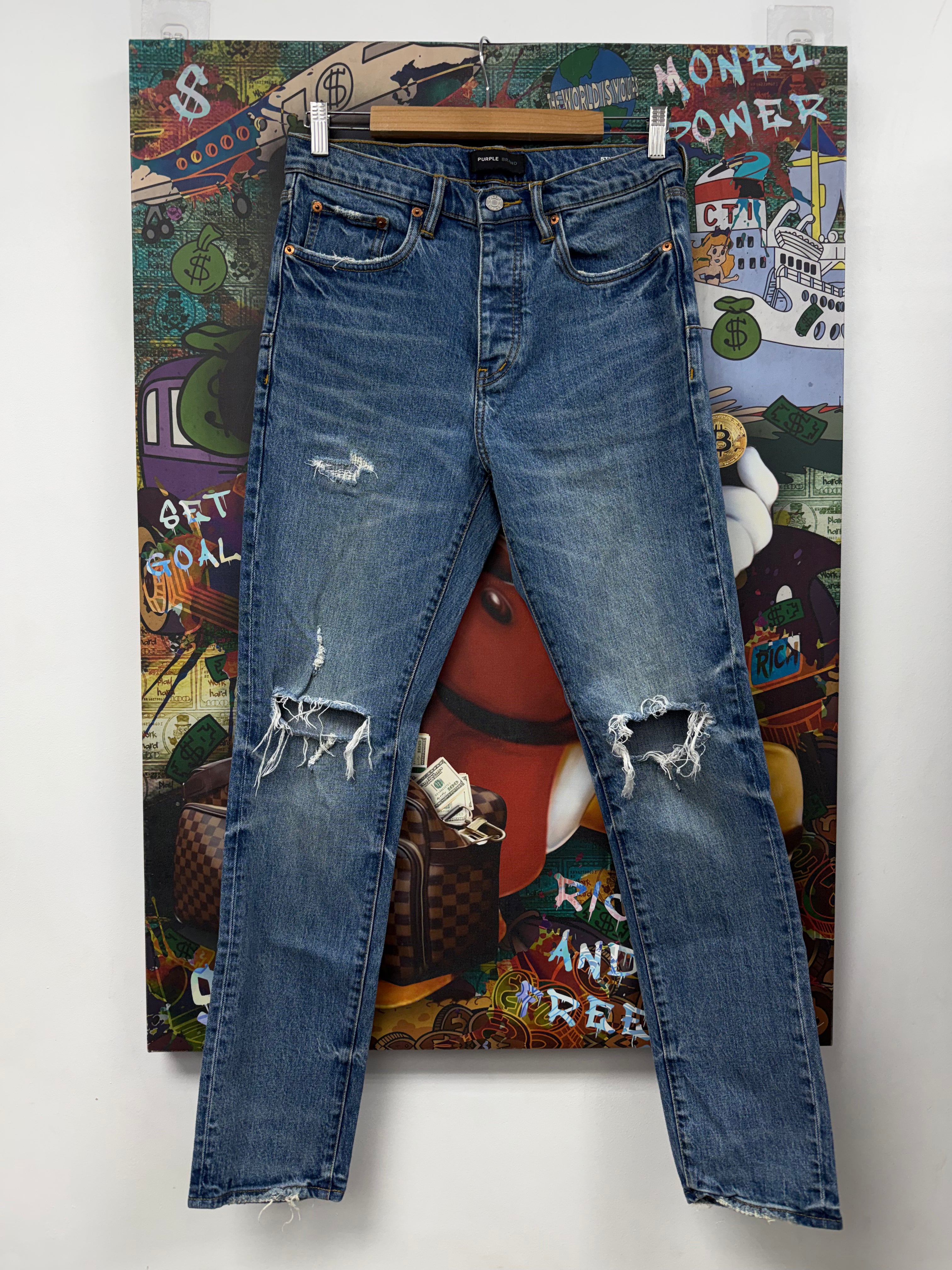 Purple Brand Light Wash P001 Jeans