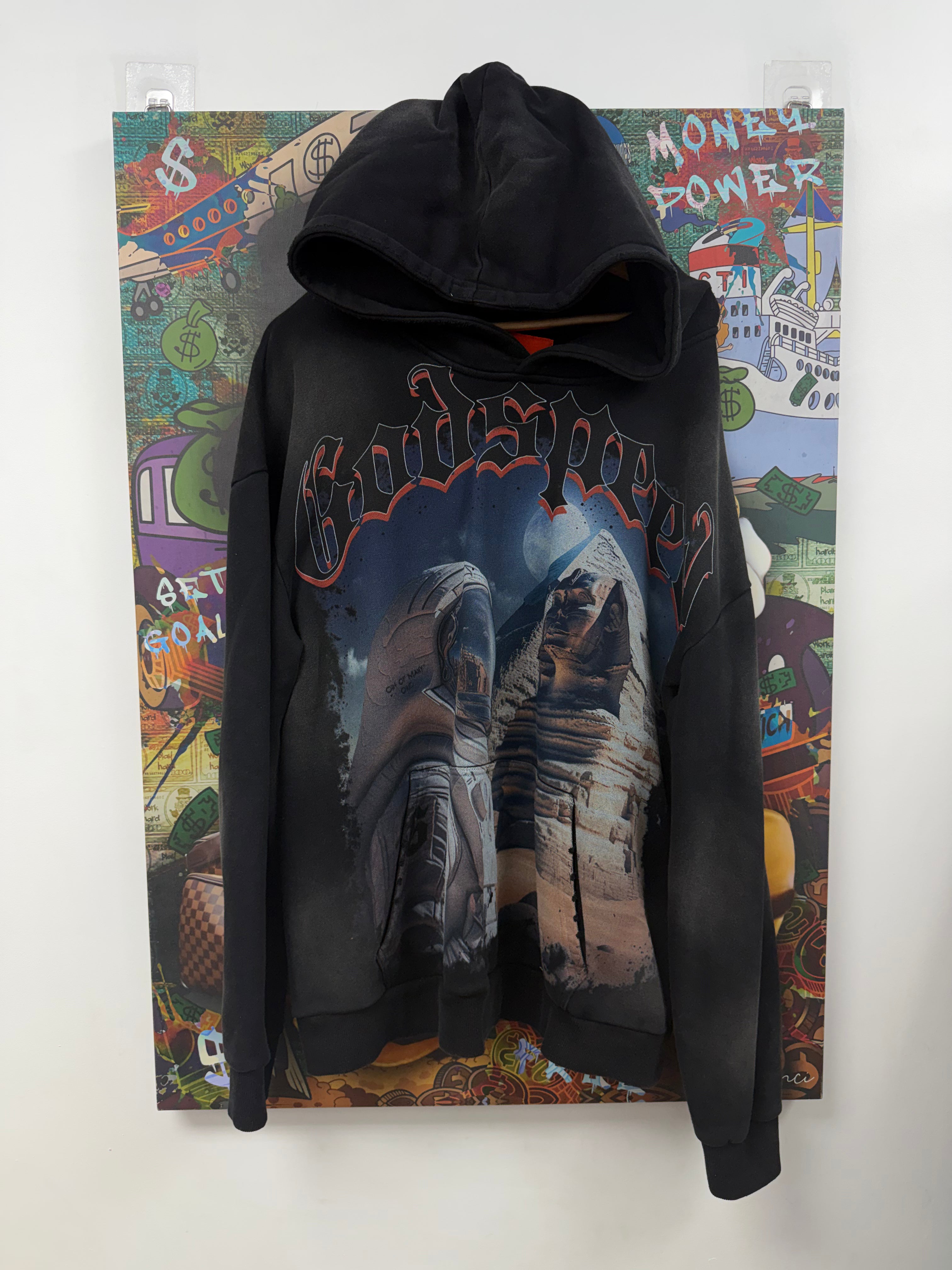 Godspeed Black AI Man On Moon Hoodie