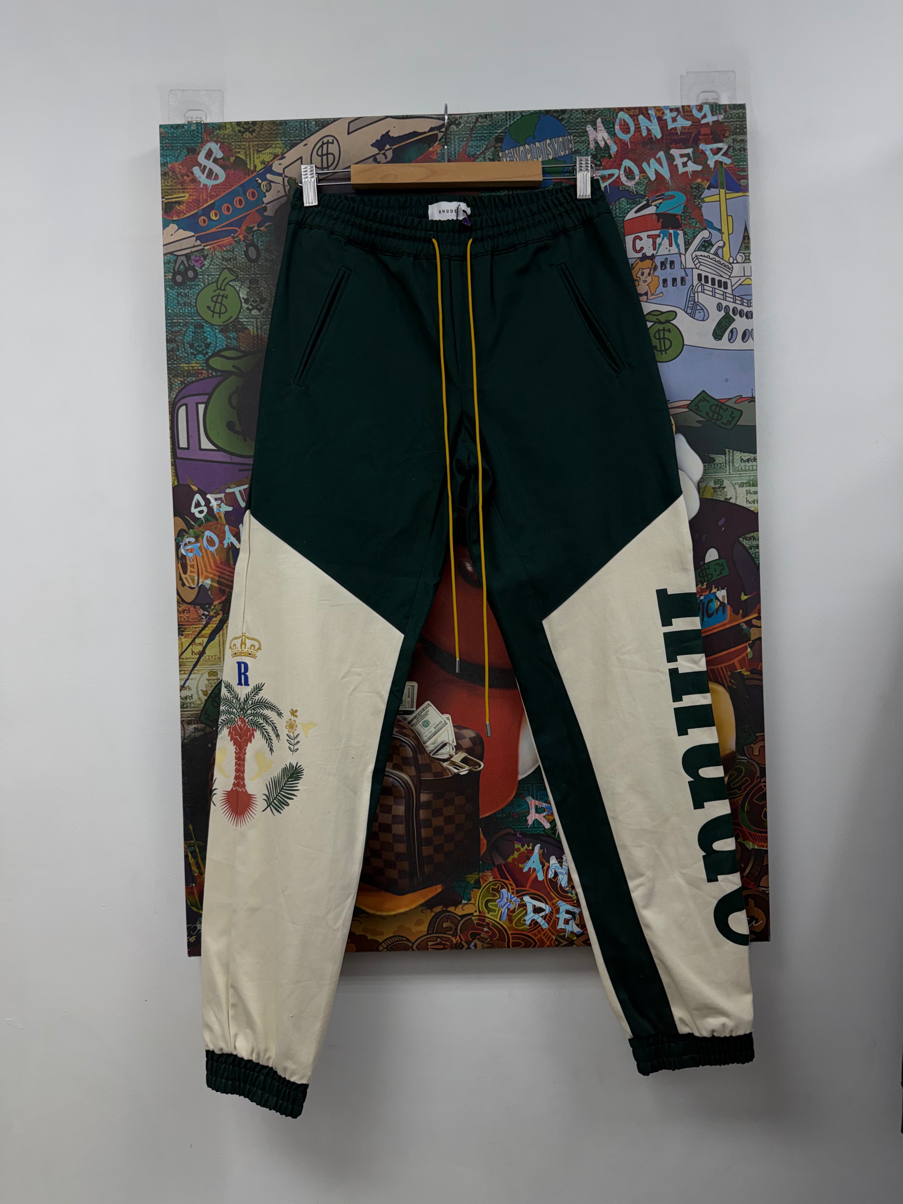 Rhude Cream Green Pants