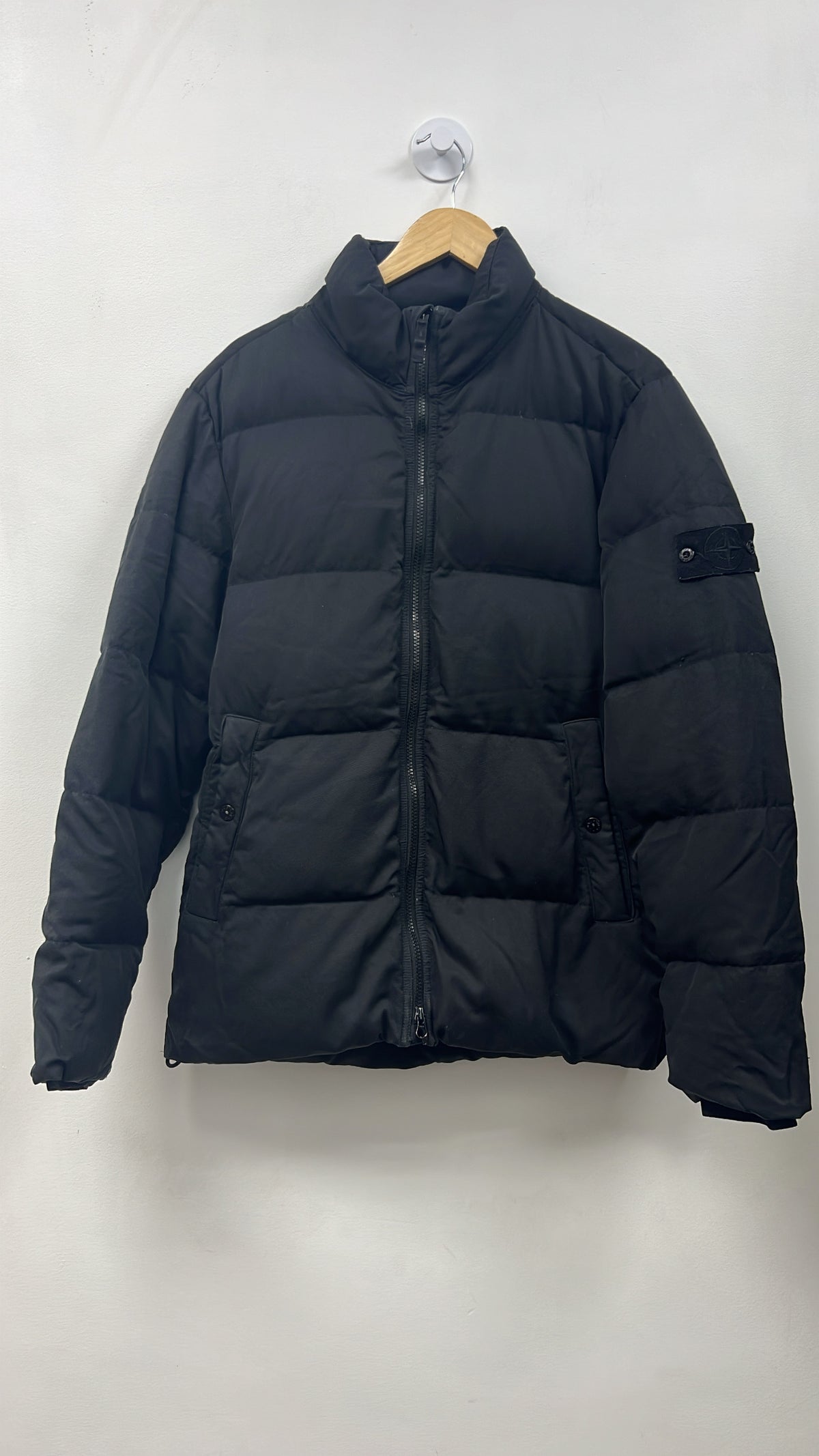 Stone Island Black Tonal Puffer Jacket