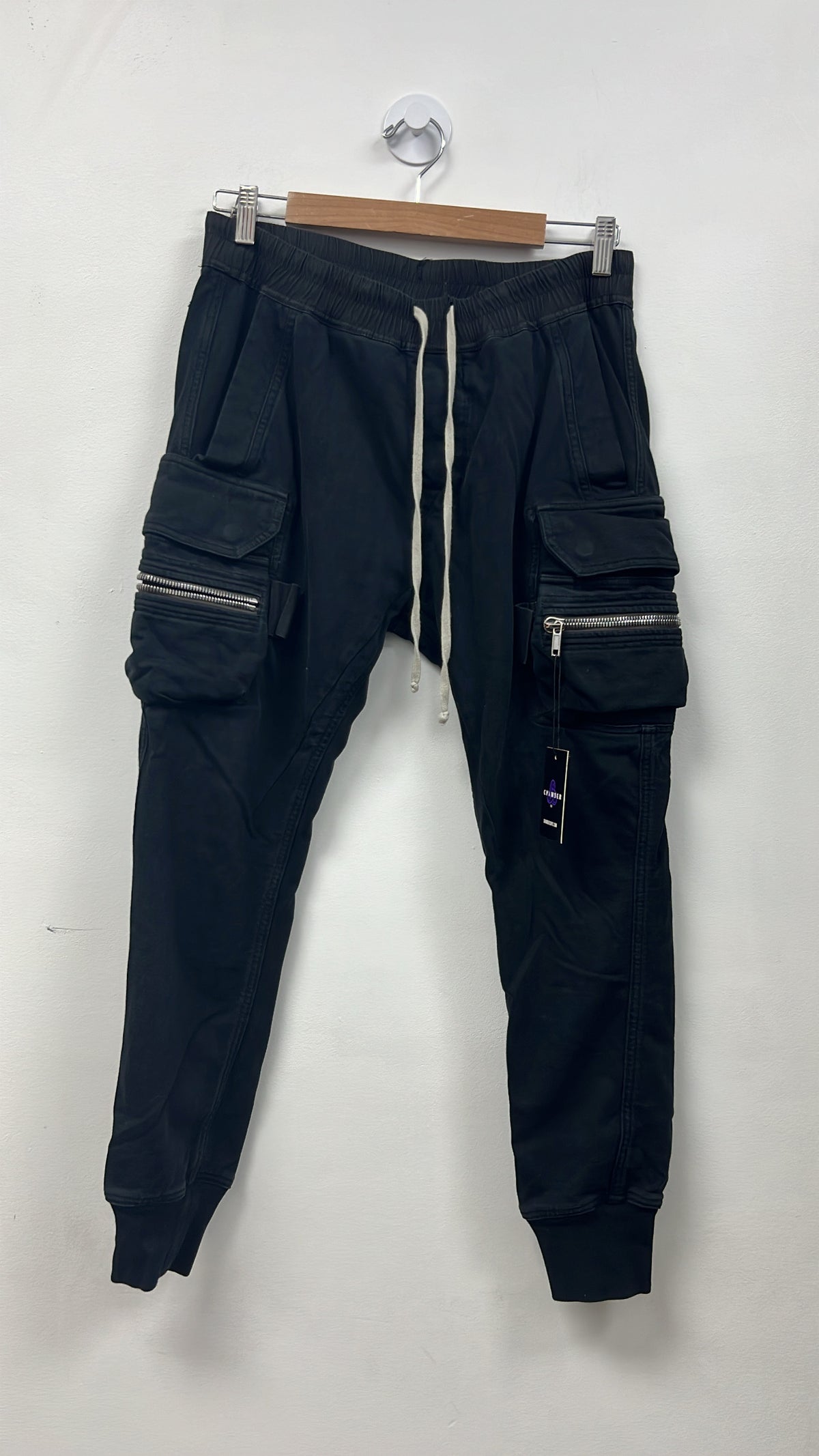 Rick Owens Black Cargo Sweats
