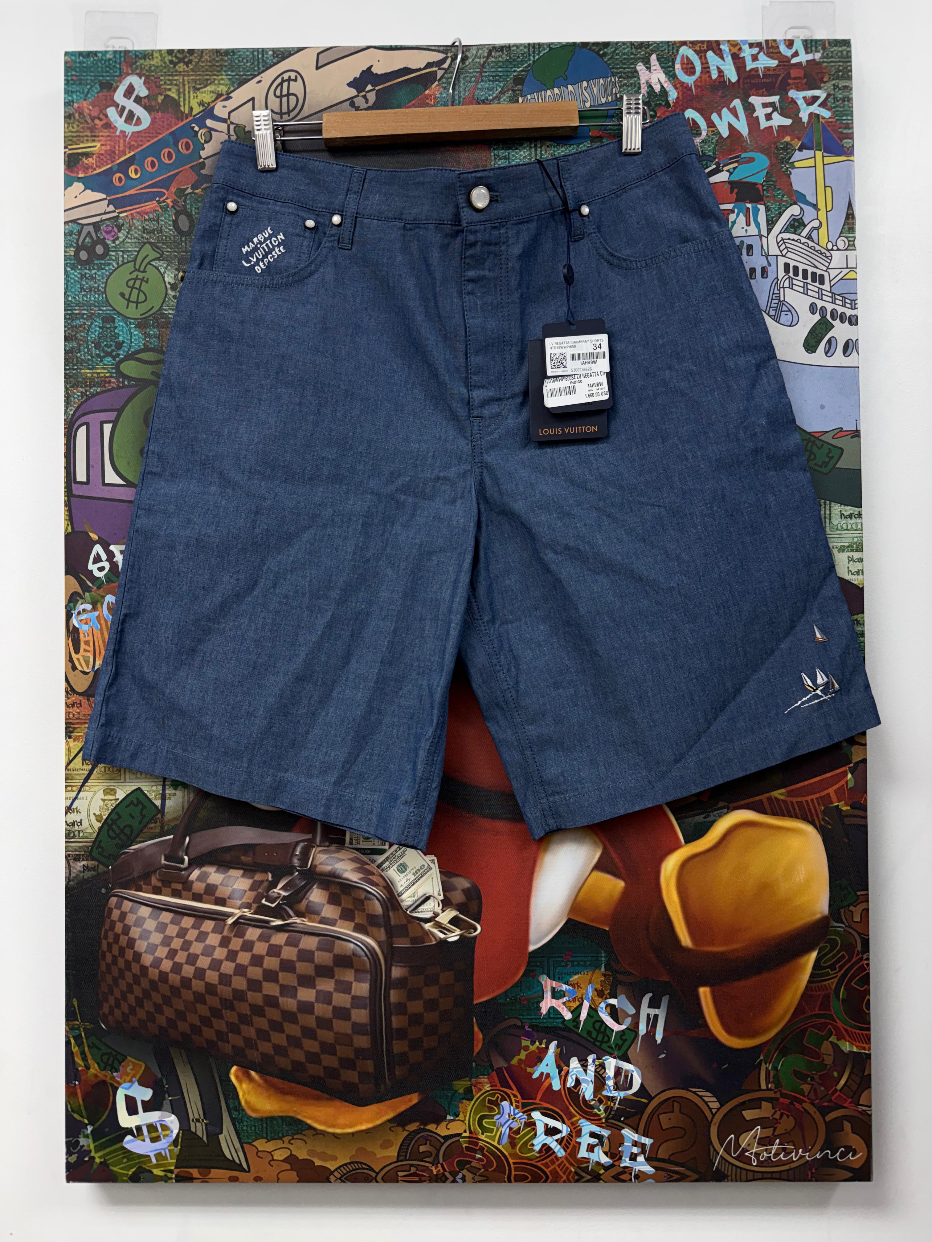Louis Vuitton Light Wash Regatta Chambray Shorts