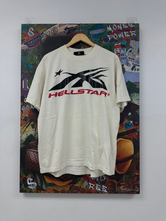 Hellstar Sport Logo Tee Cream Red New Large N/A