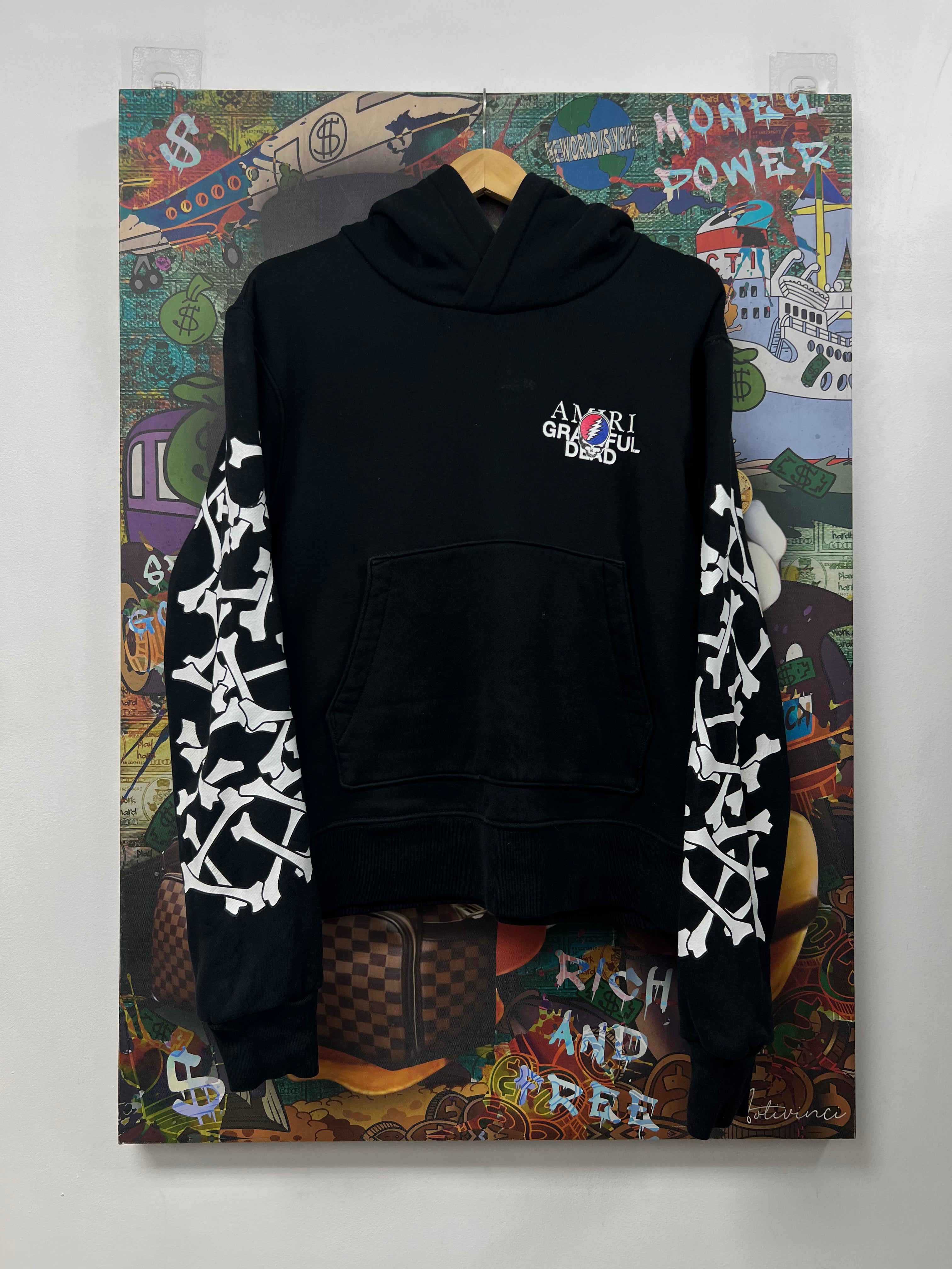 Amiri Black Grateful Dead Bones Hoodie
