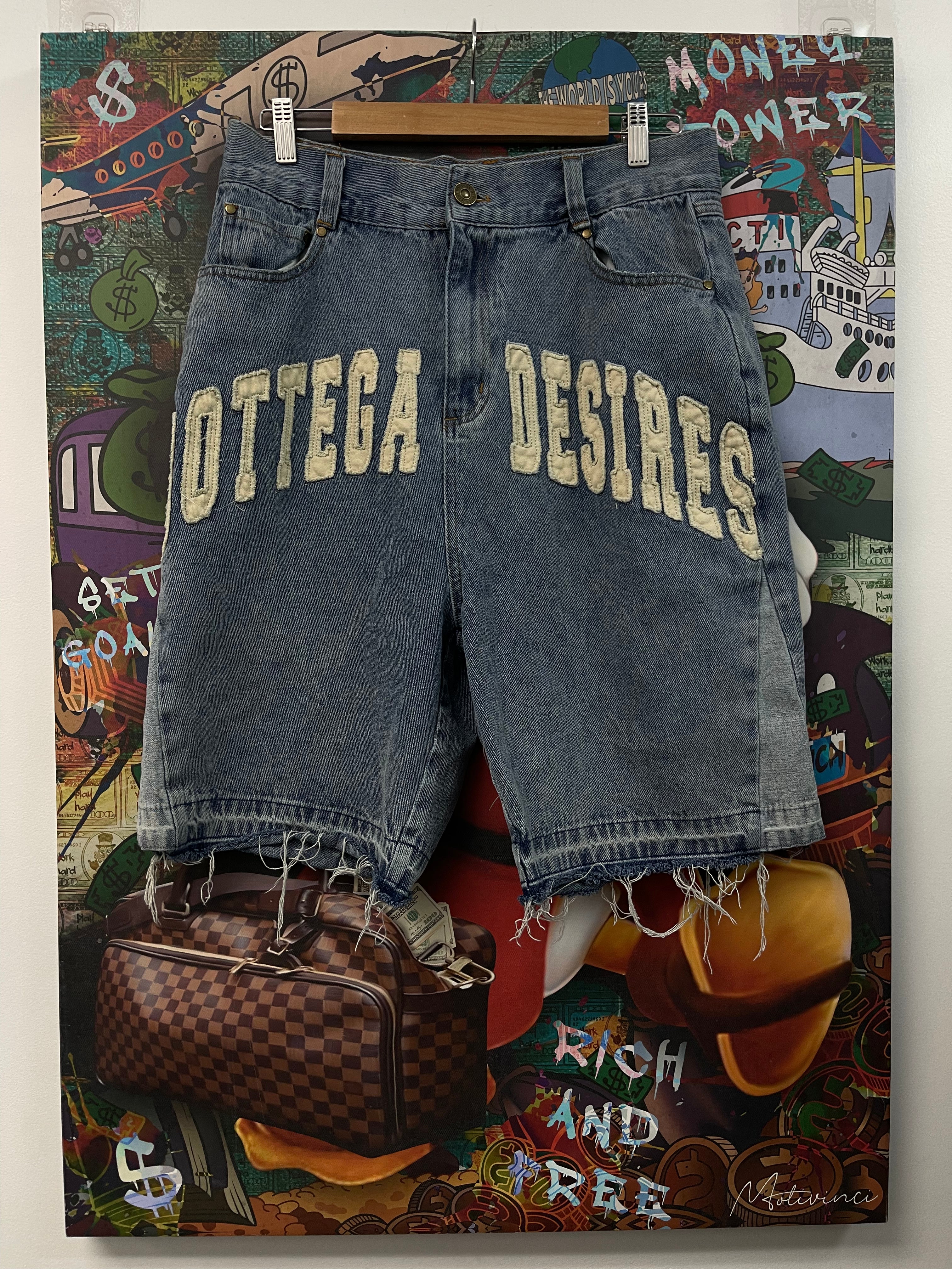 Bottega Desires Light Wash Jean Shorts