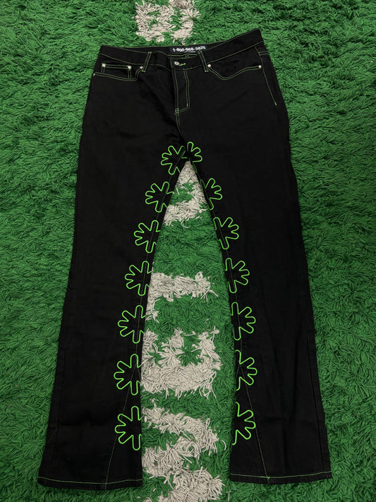 LOSTSHDWS Jeans Green Outline Used 38