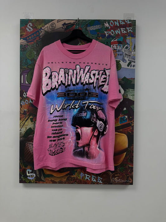 Hellstar Brainwashed Tee Pink New Large With Tags