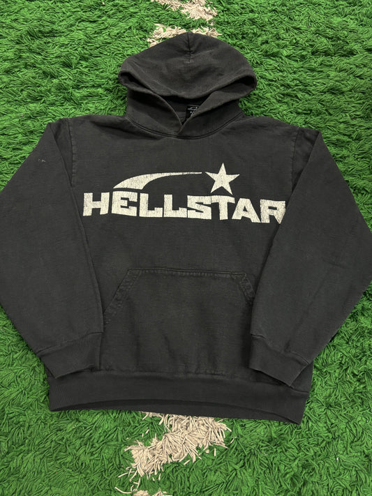 Hellstar Classic Logo Hoodie Black Used Medium