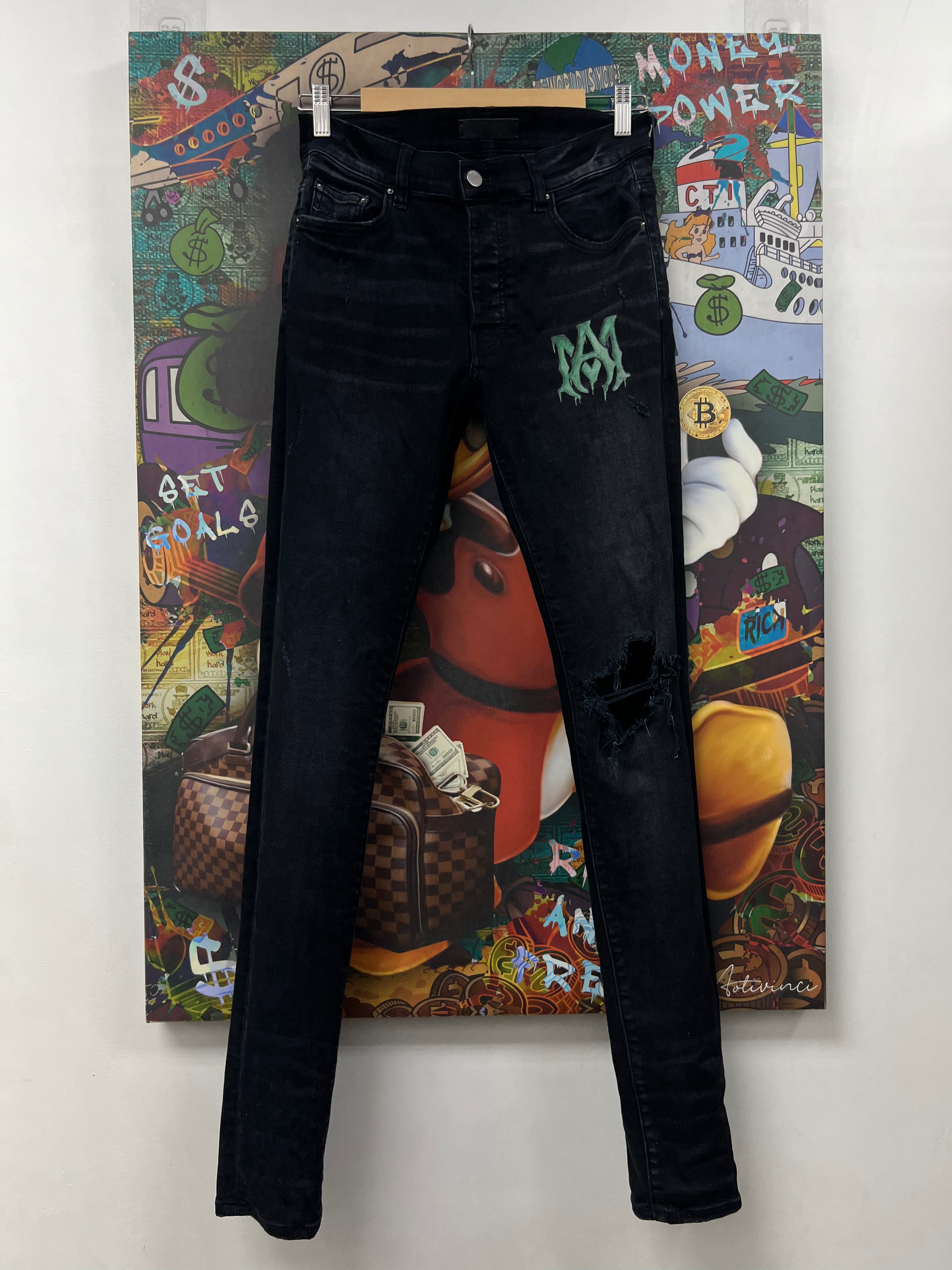 Amiri Black Wash MA Slime Jeans