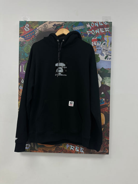 AAPE Made By BAPE Felt Hoodie Black Used XL N/A