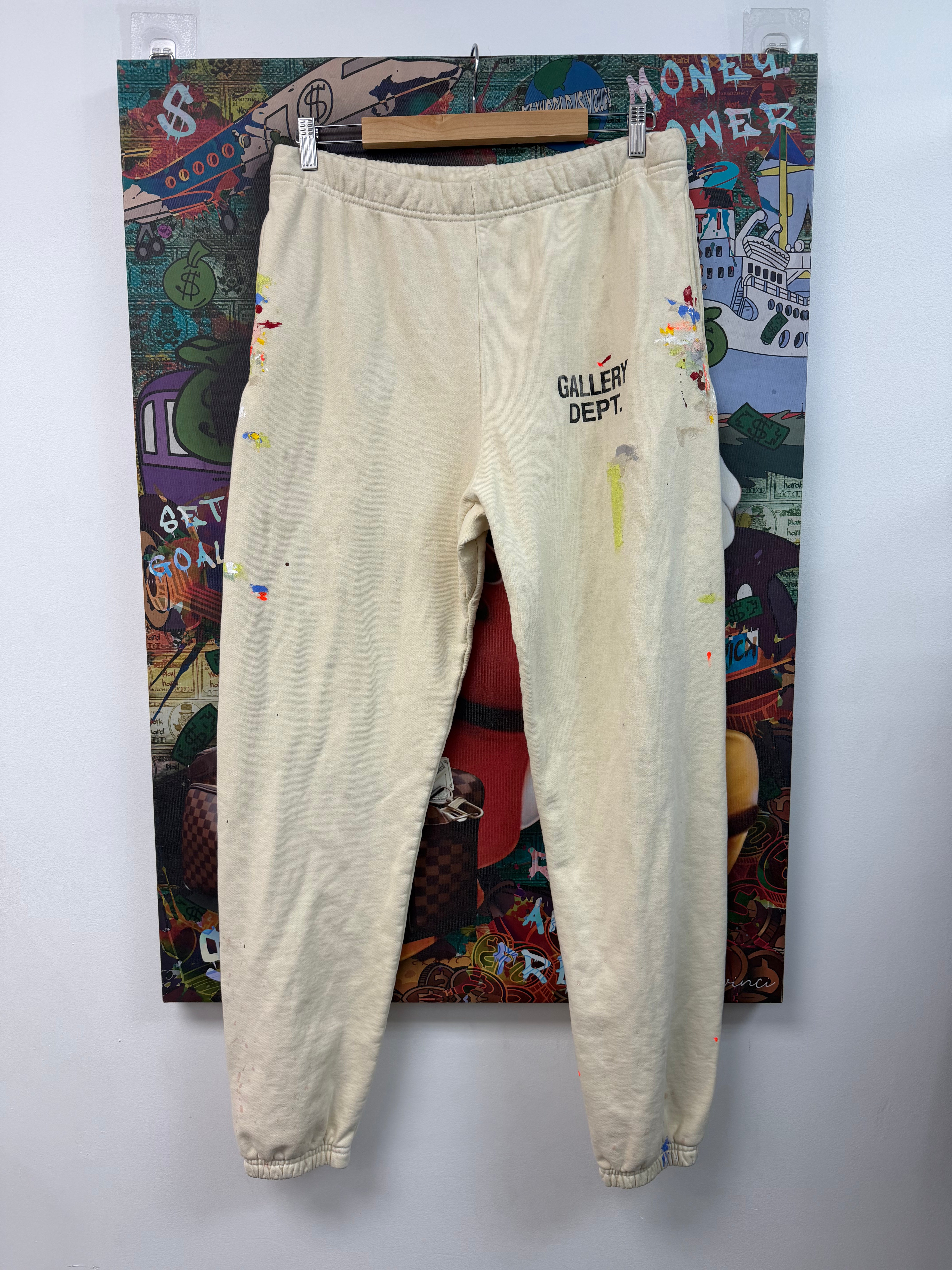 Gallery Dept Cream Splatter Sweats