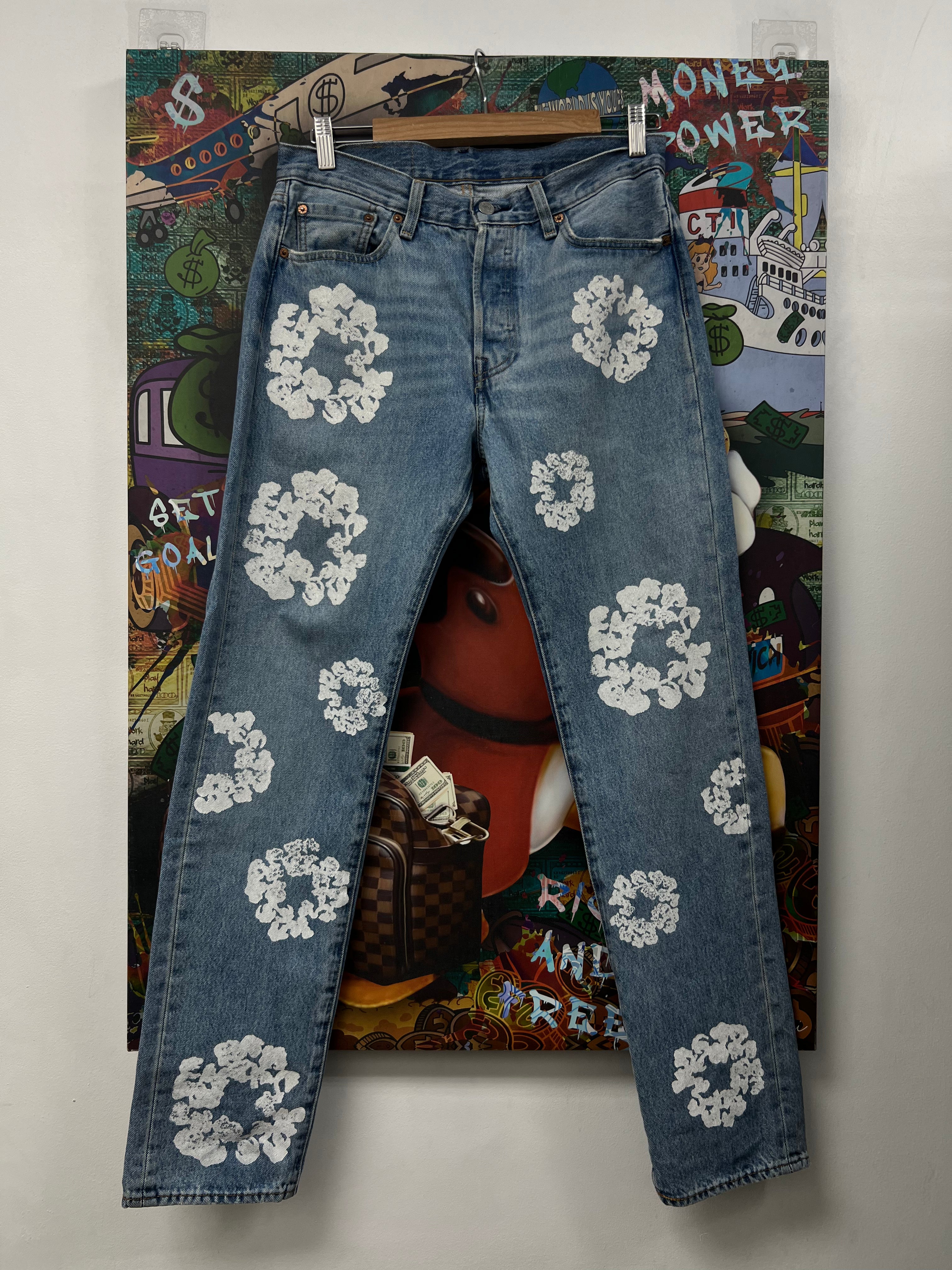 Denim Tears Light Wash Wreath Jeans