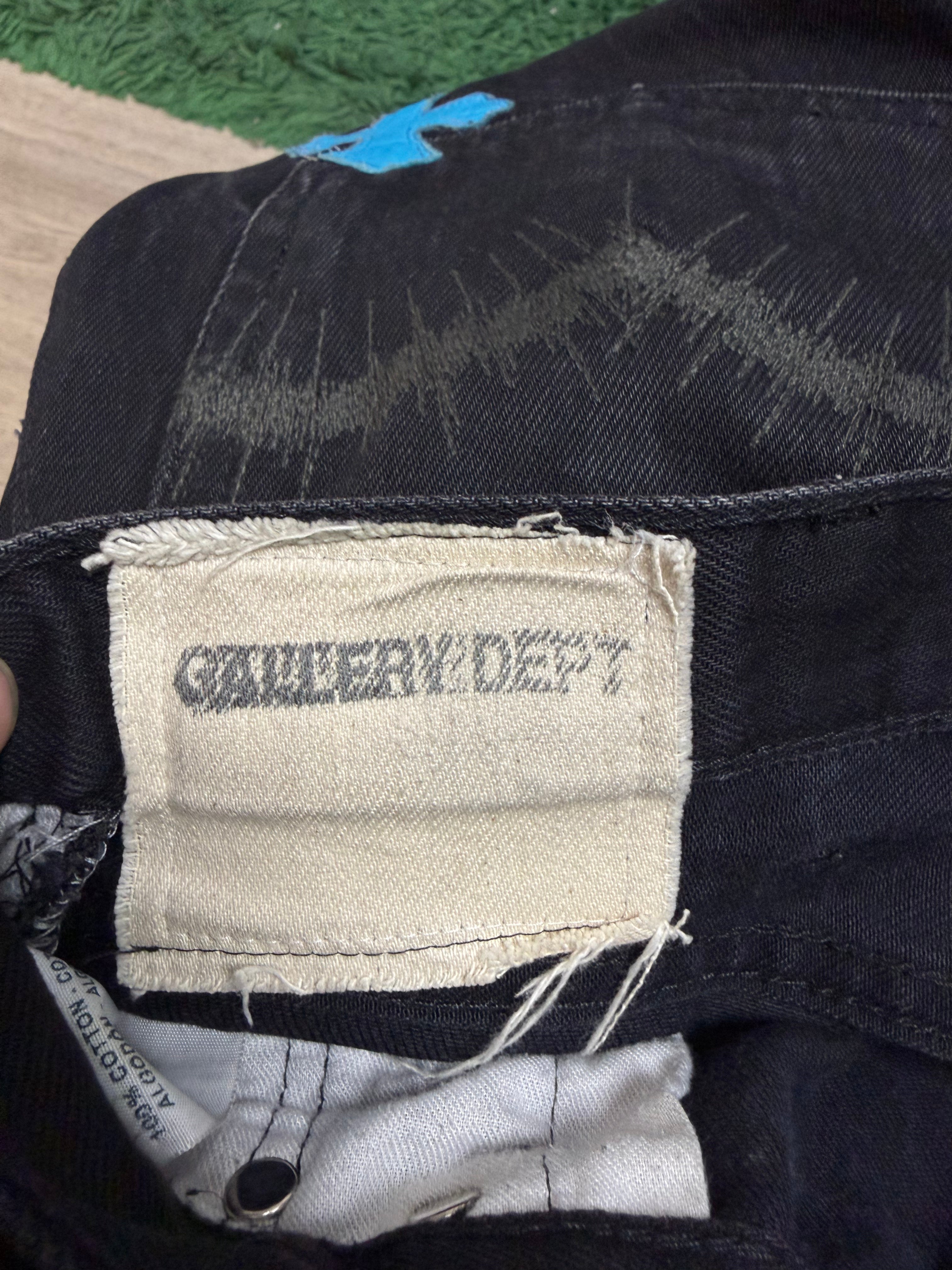 Chrome Hearts x Gallery Black Flare Blue Patch Jeans