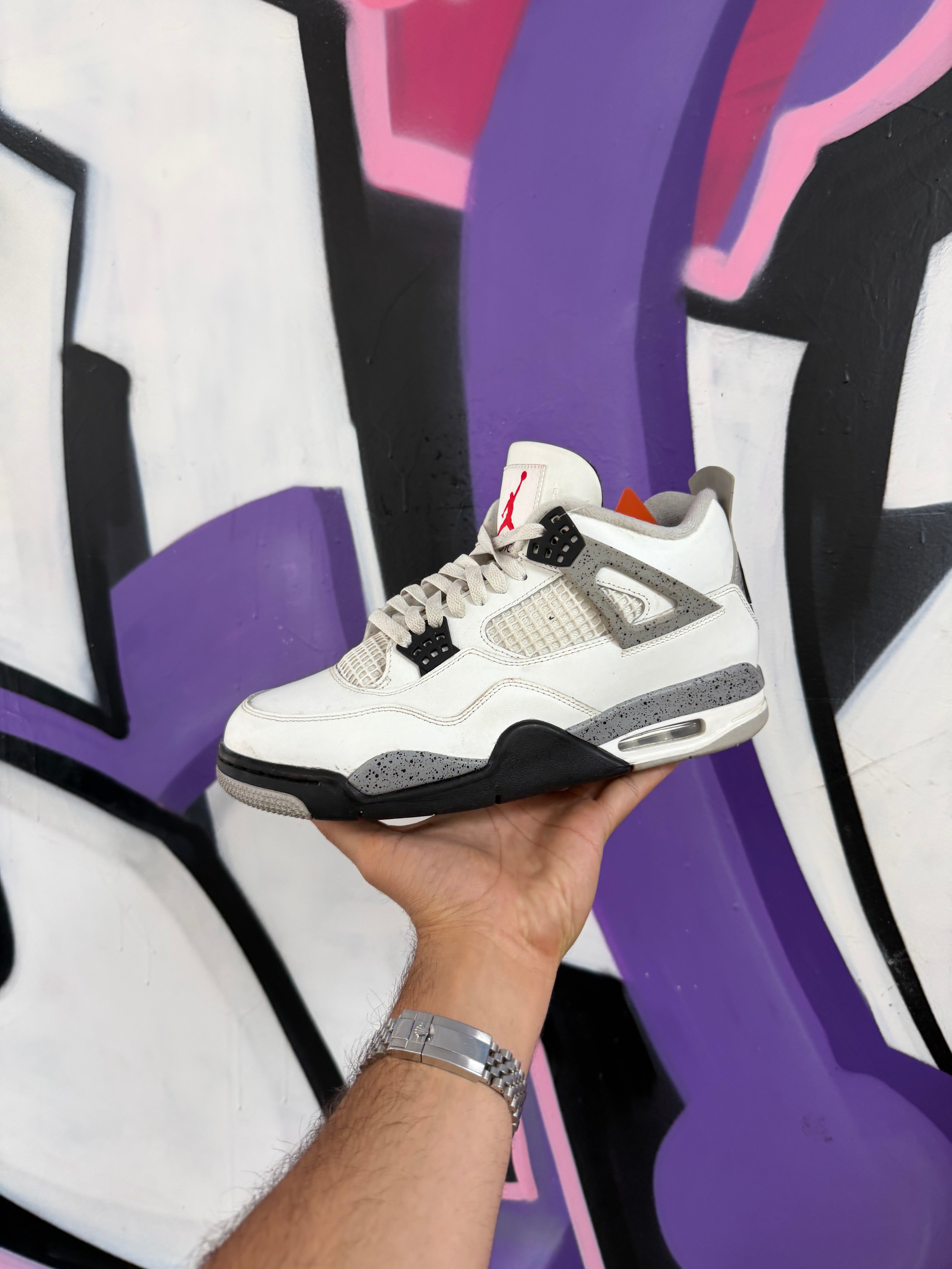 Jordan 4 White Cement Sneakers