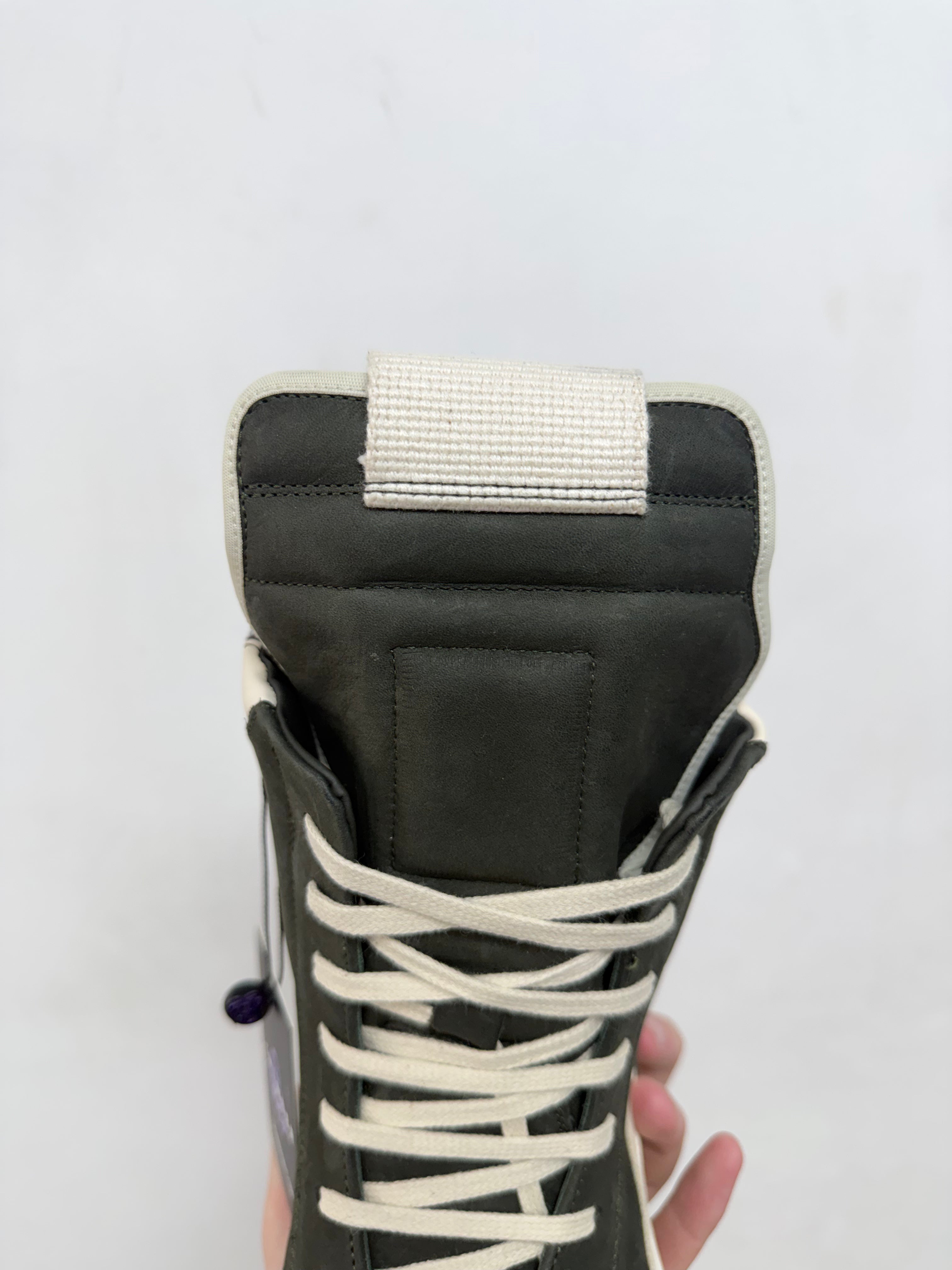 Rick Owens Forrest Green Geobasket Sneakers