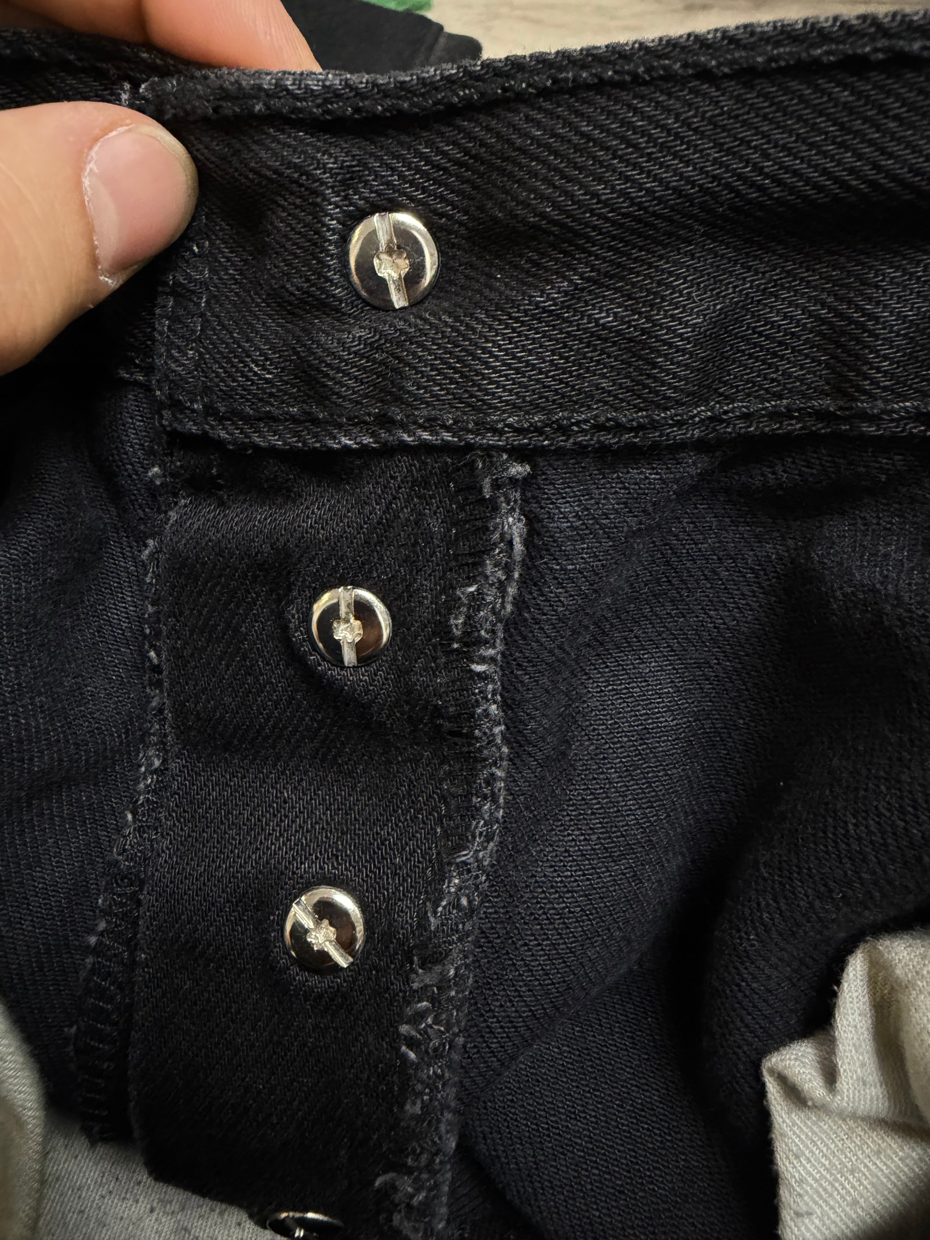 Chrome Hearts x Gallery Black Flare Blue Patch Jeans