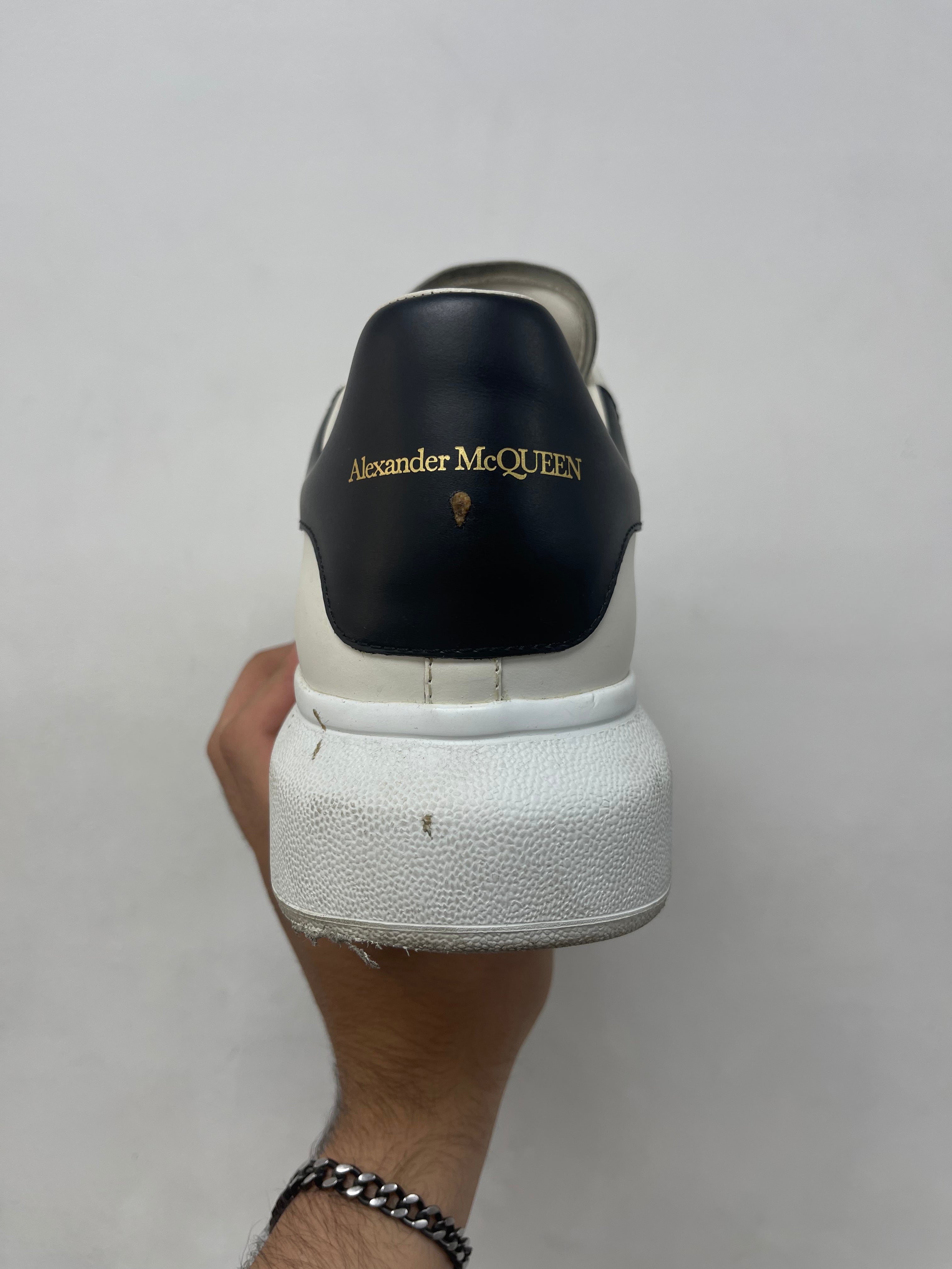Alexander Mcqueen White Black Oversized Sneakers
