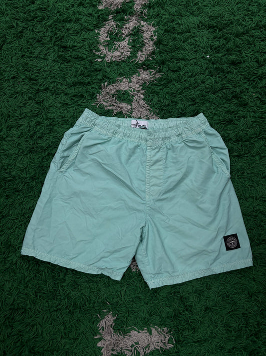 Stone Island Swim Trunks Teal Used Small