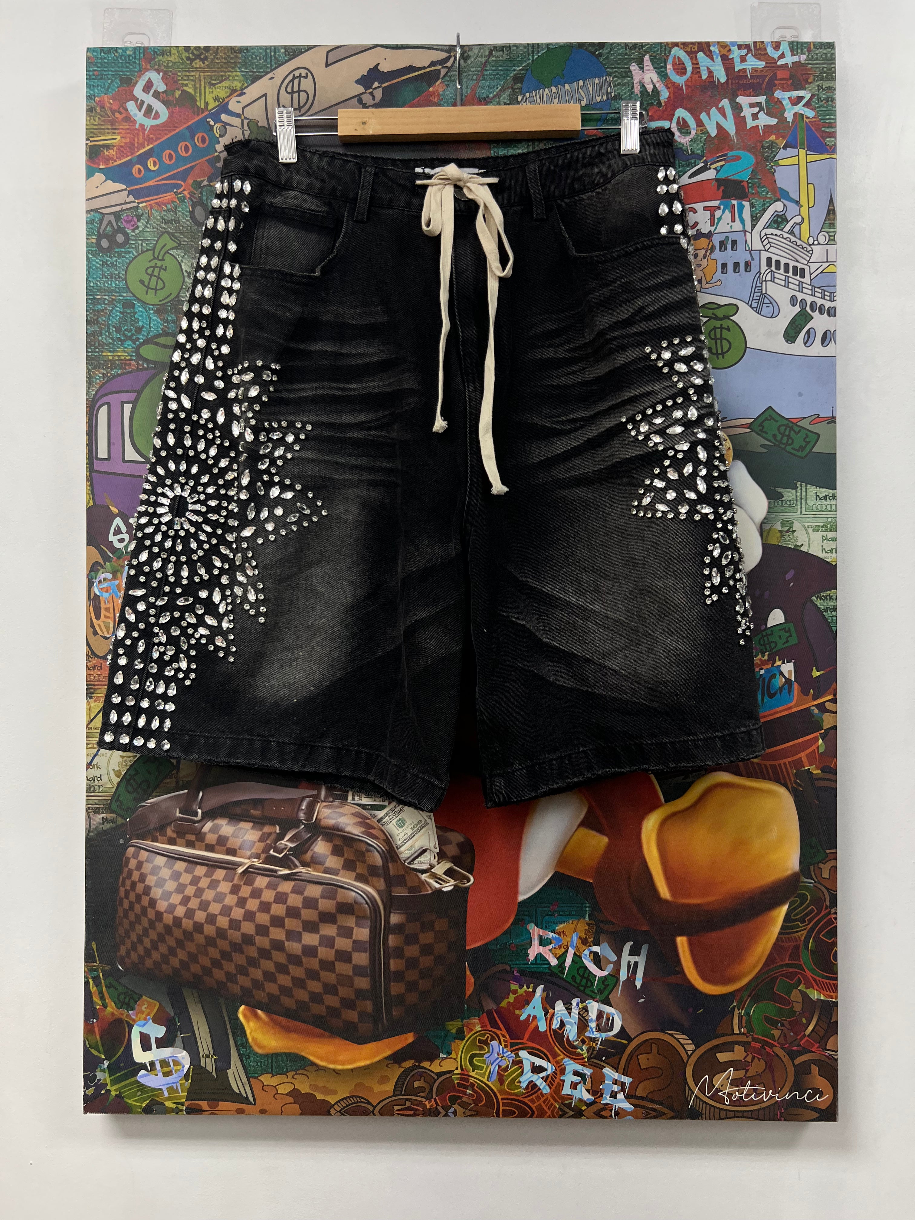 Vale Black Wash Siren Jean Shorts