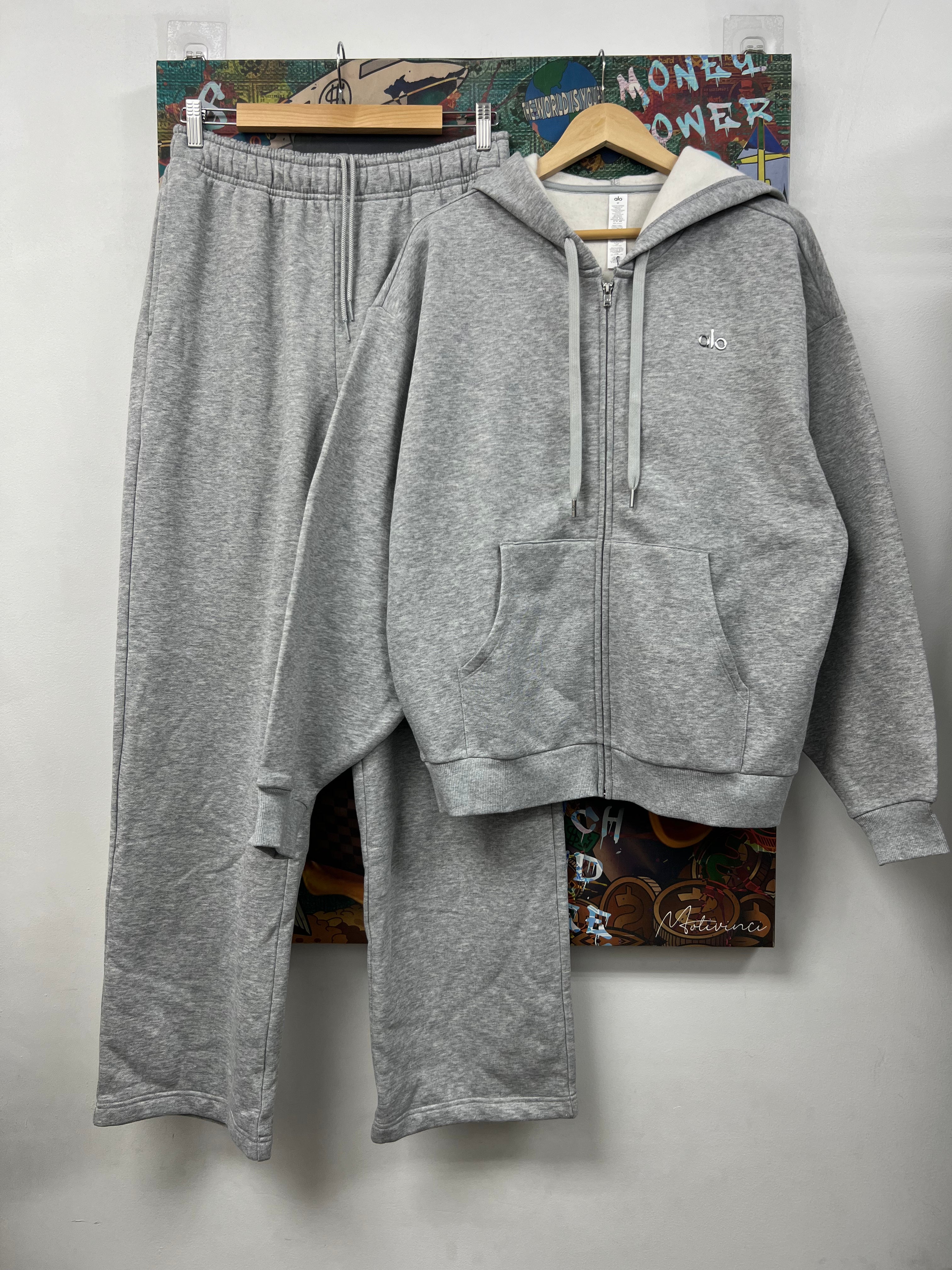 ALO Grey Accolade Sweatsuit