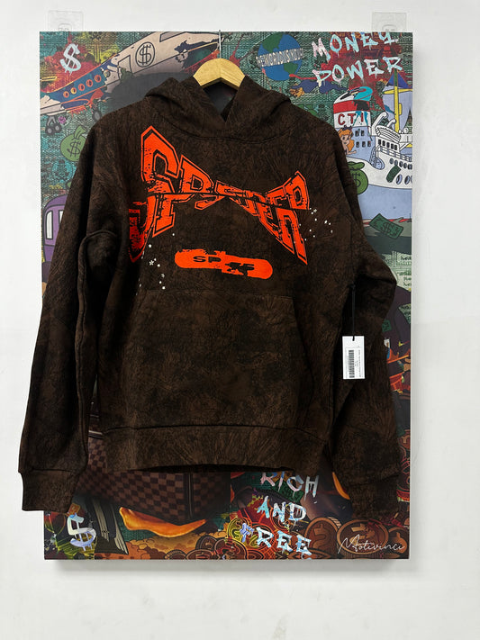 Sp5der Hoodie Brown Orange New Small With Tags
