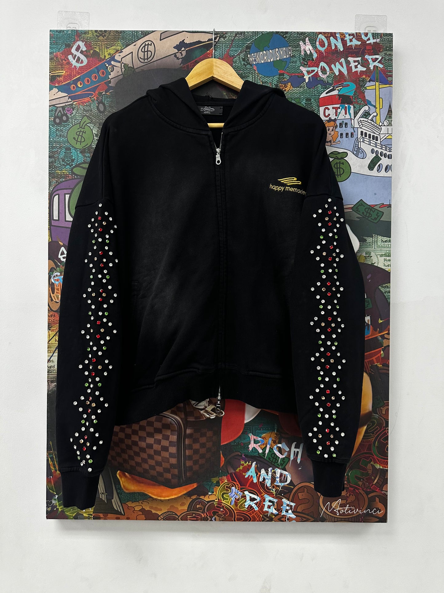 HMDD Zip Up Black Yellow New Small With Tags