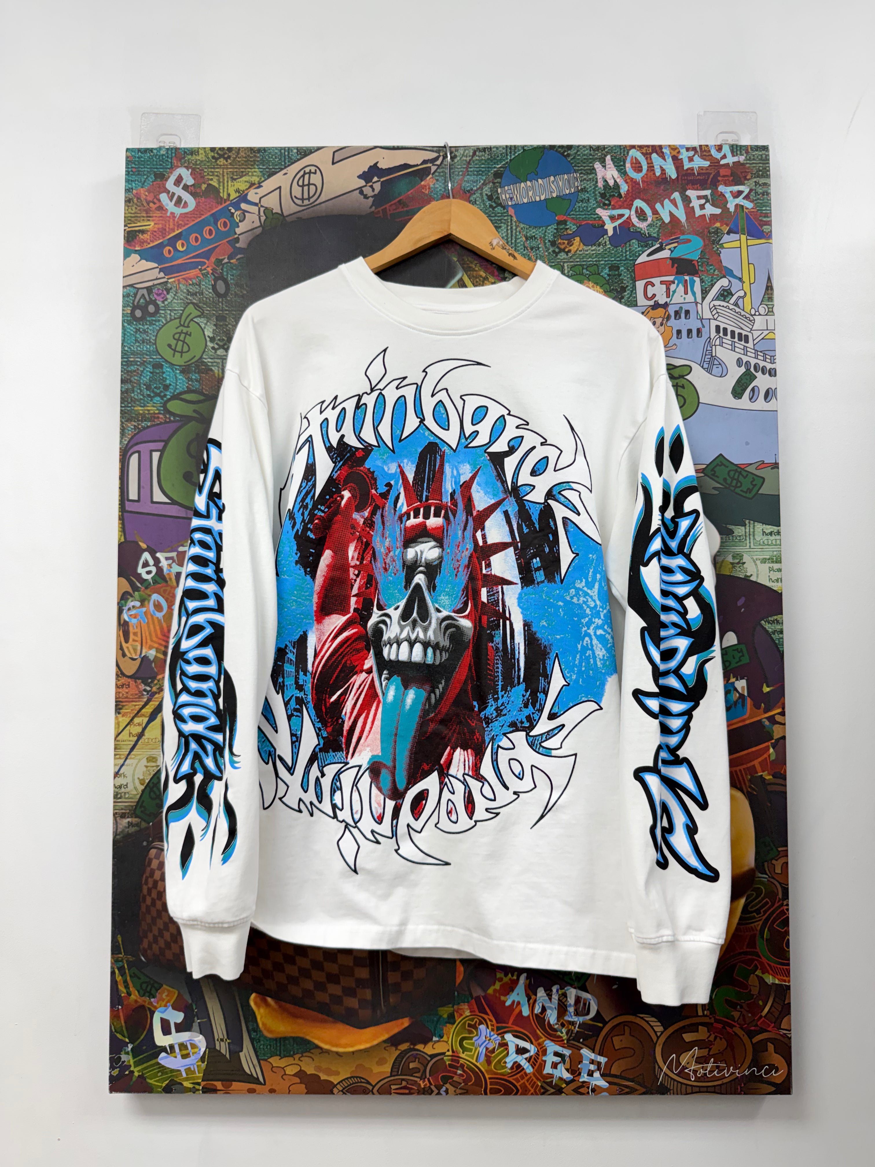 SB Studios White Blue Long Sleeve