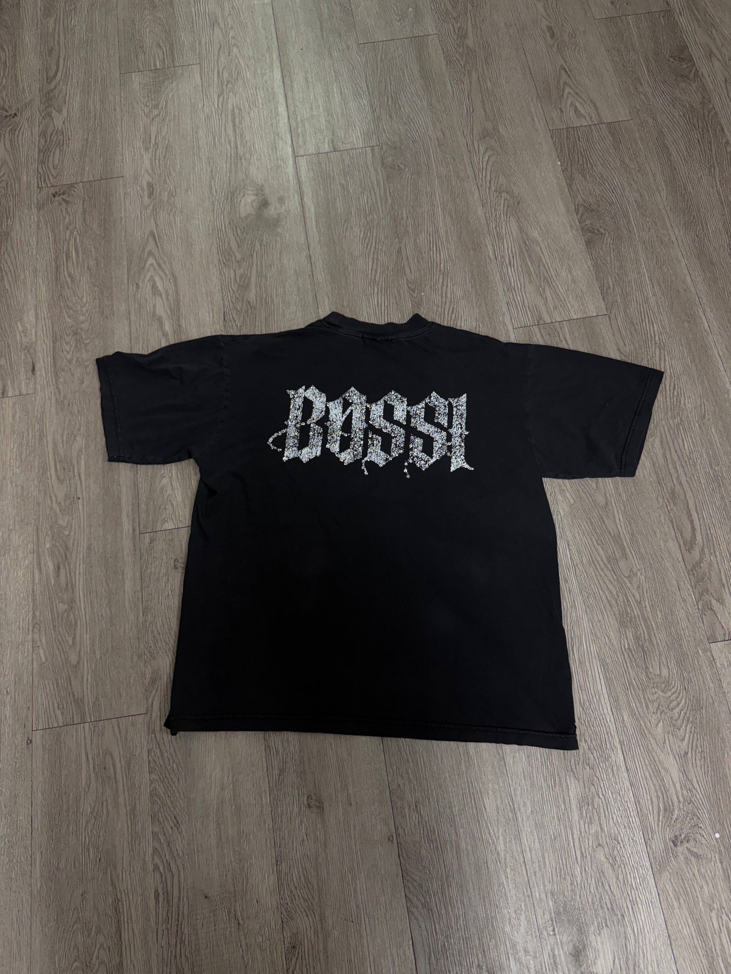 Bossi Black Blue Brooklyn Rhinestone Tee