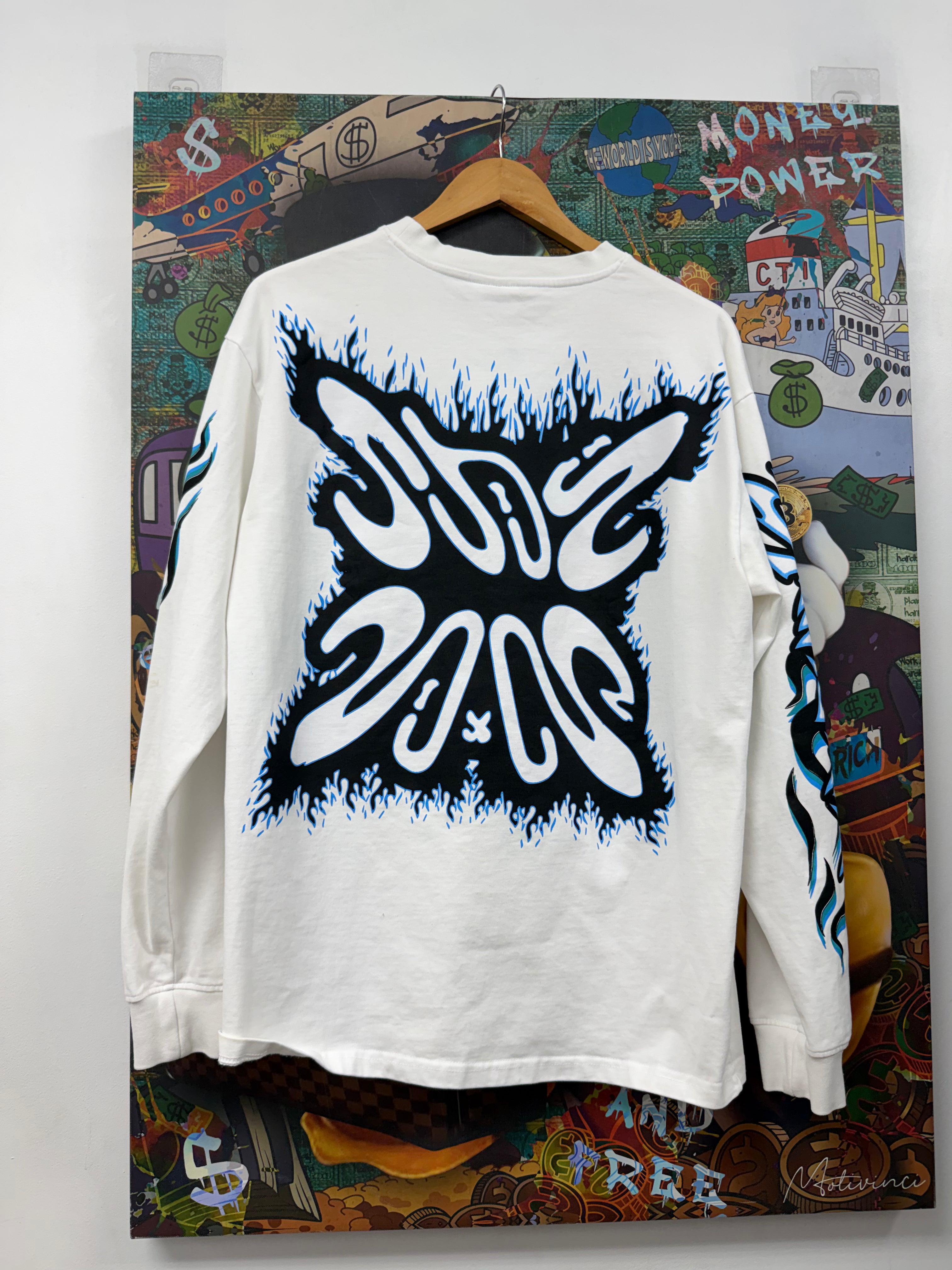 SB Studios White Blue Long Sleeve