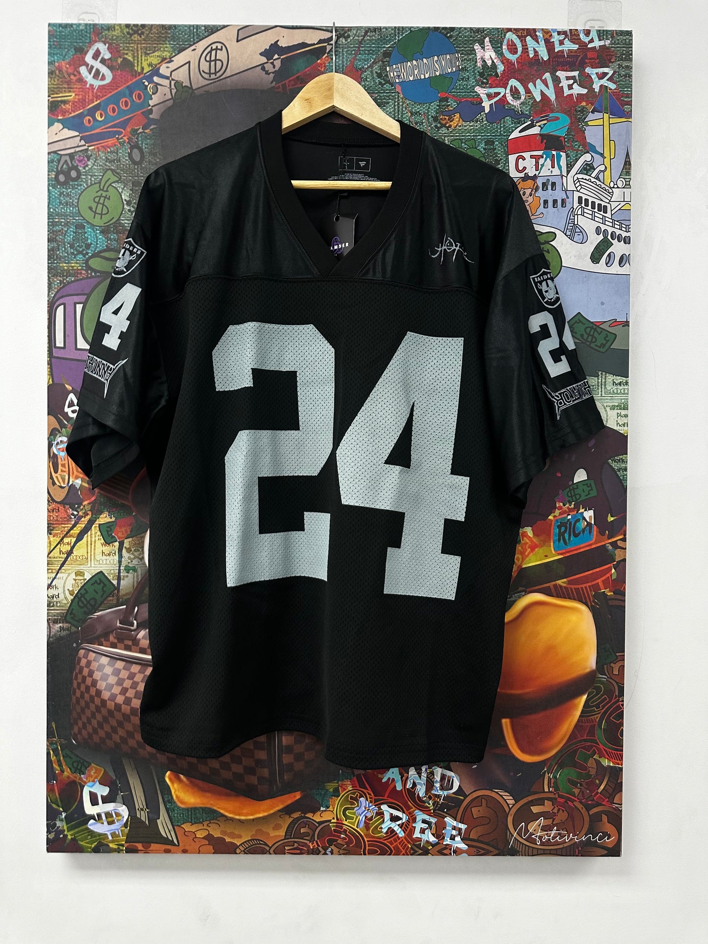 Cactus Jack x Raiders Jersey Black Grey New Medium With Tags