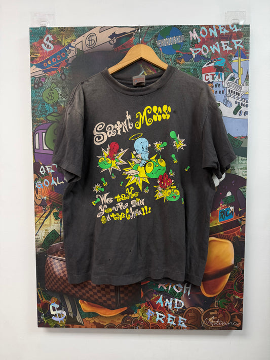 Saint Michael Green Yellow Your Sin Tee
