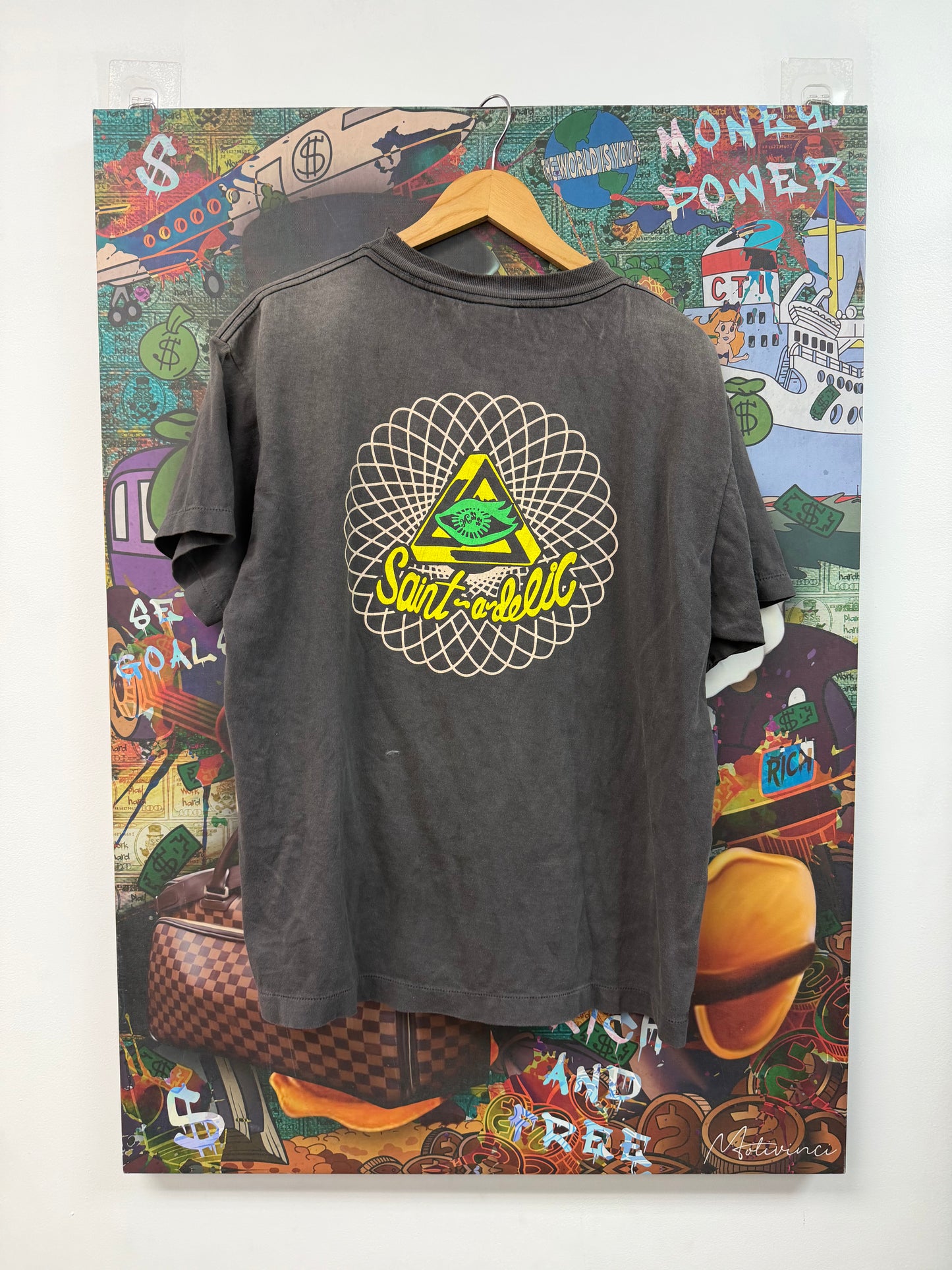 Saint Michael Green Yellow Your Sin Tee