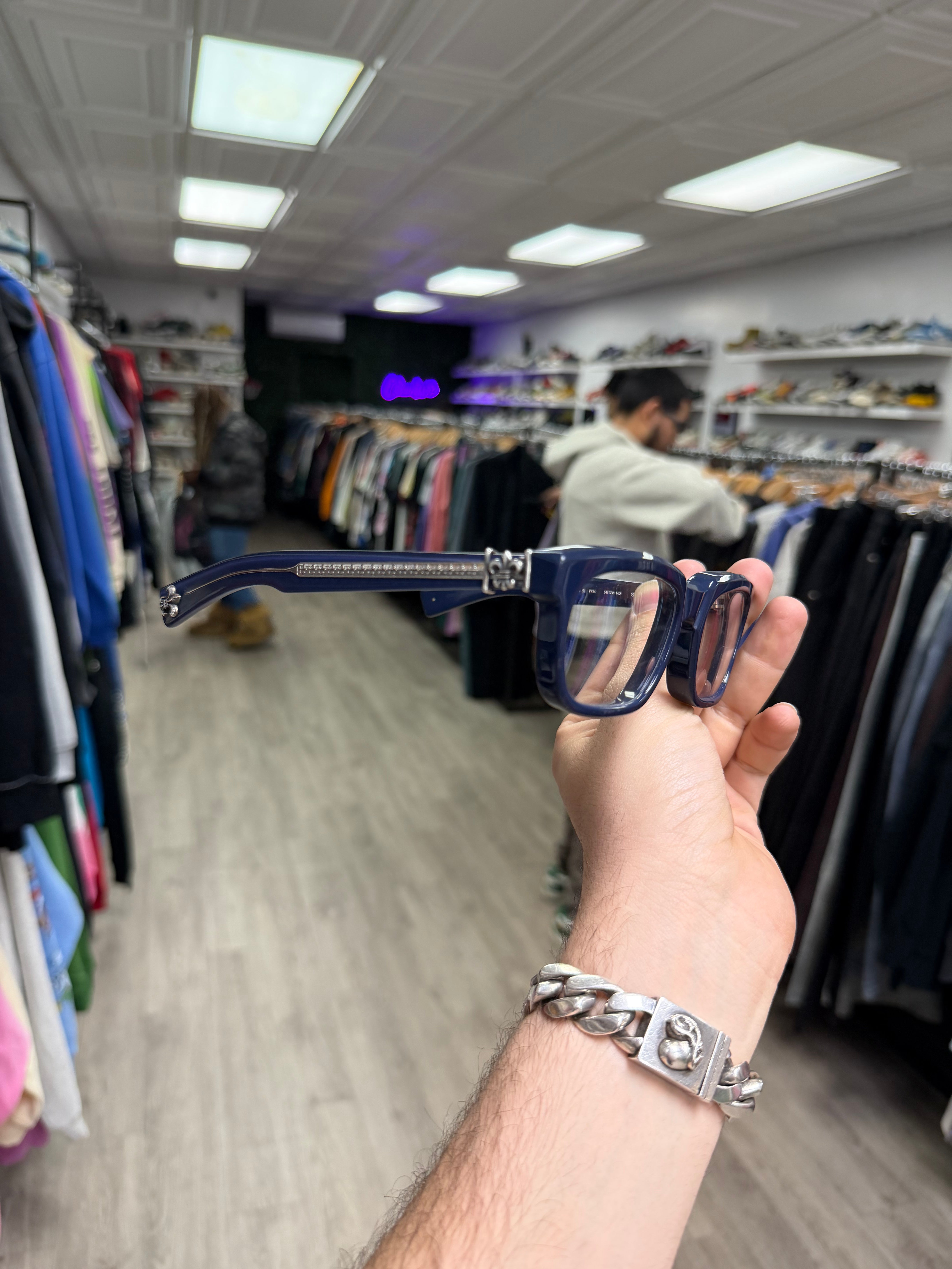 Chrome Hearts Navy CUNT Glasses