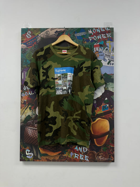 Supreme Queue Tee Camo Used Medium N/A