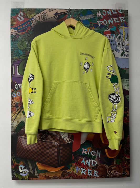 Chrome Hearts Mattyboy Lime Hoodie Used
