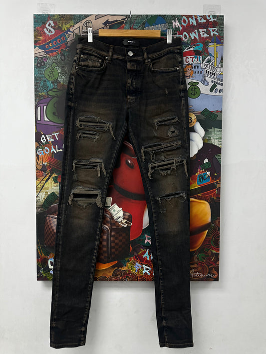 Amiri Jeans Thrasher Rust Patch Lightly Worn 31 With Tags