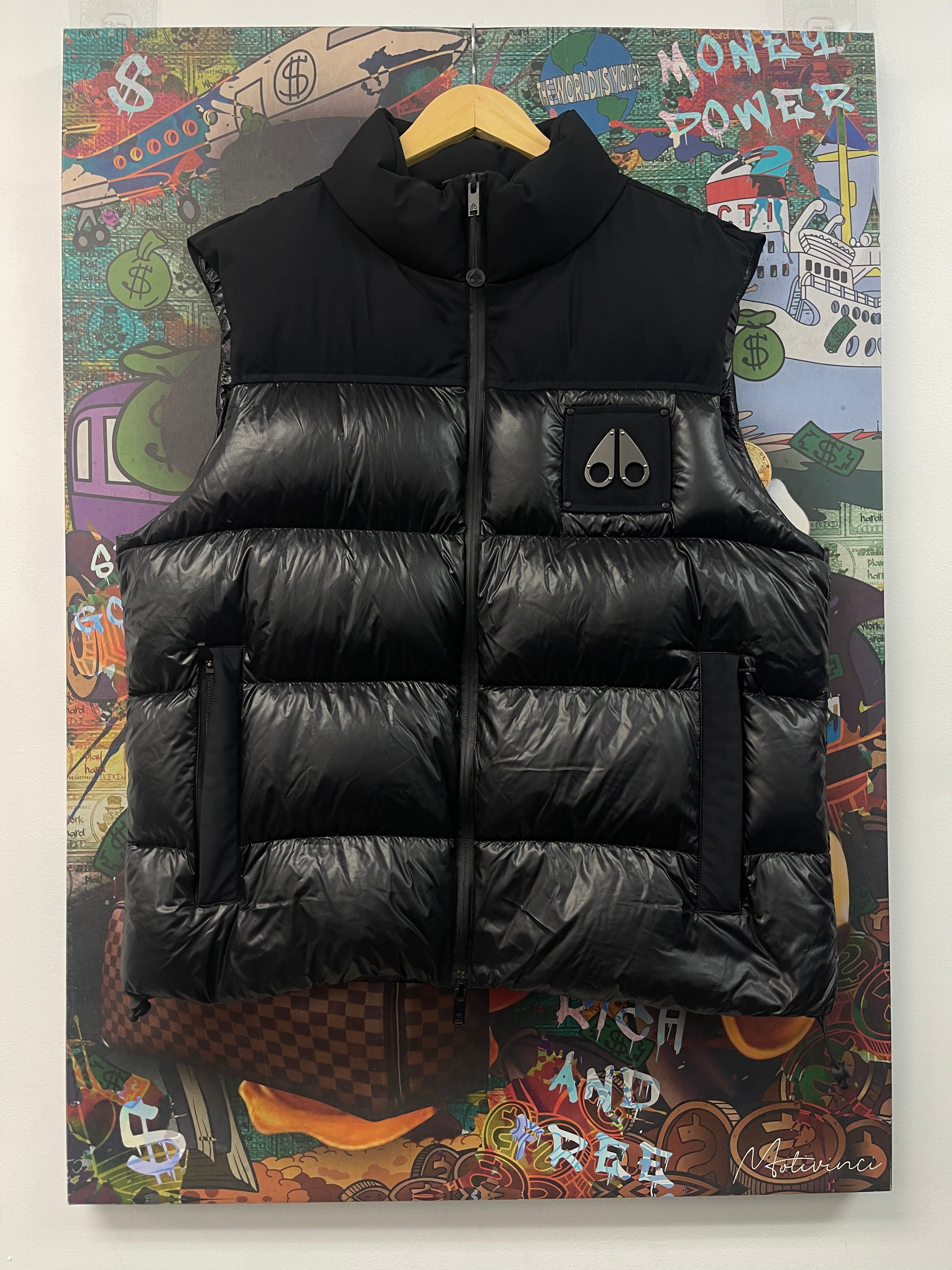Moose Knuckles Nylon Black Puffer Vest