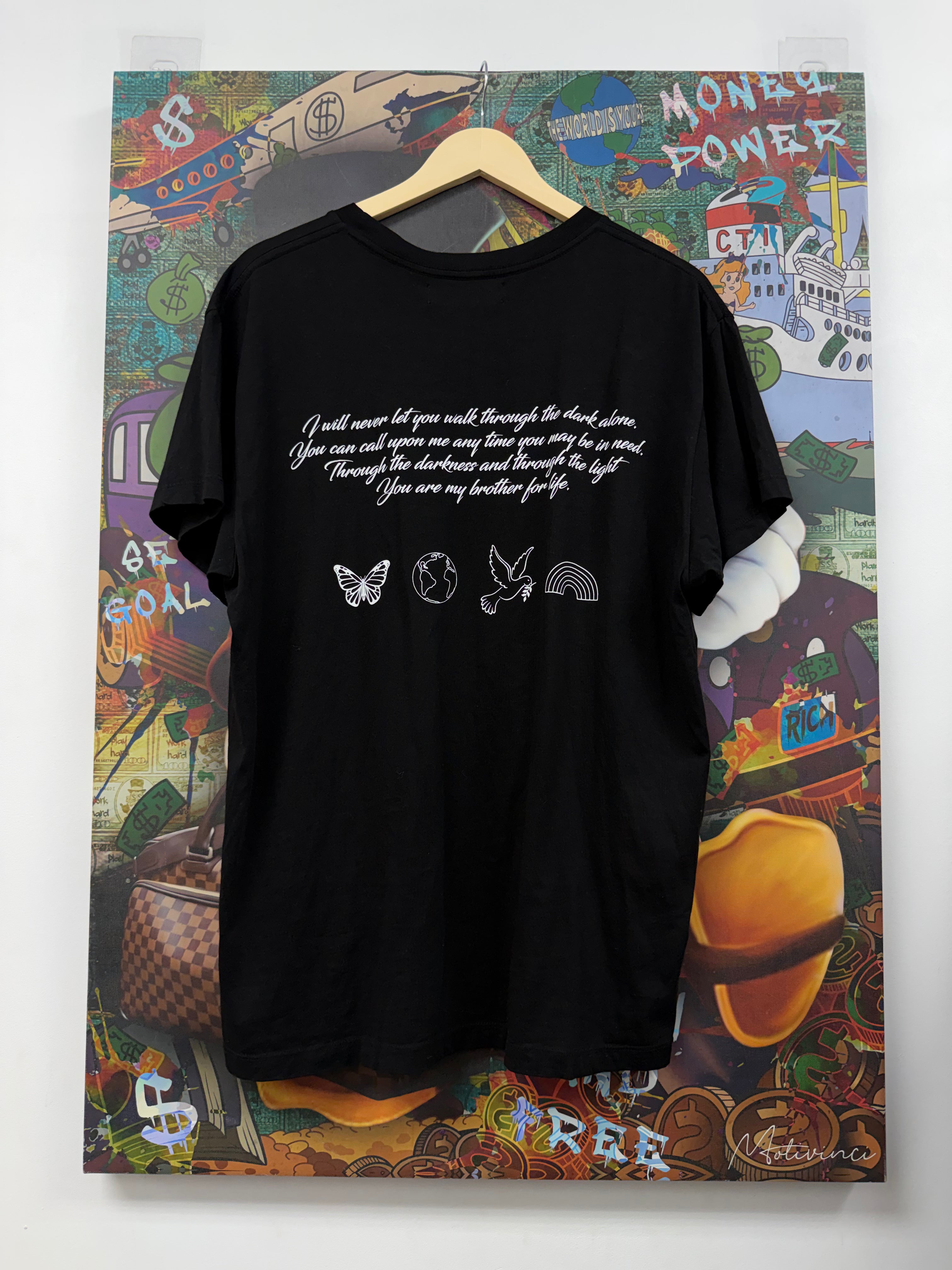 Amiri Black White Brothers Tee