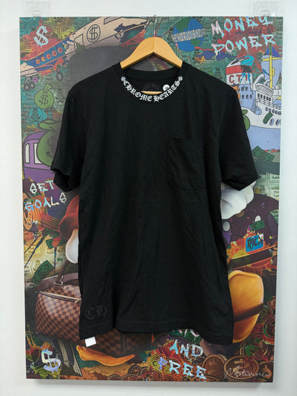 Chrome Hearts Black Neck Logo Tee
