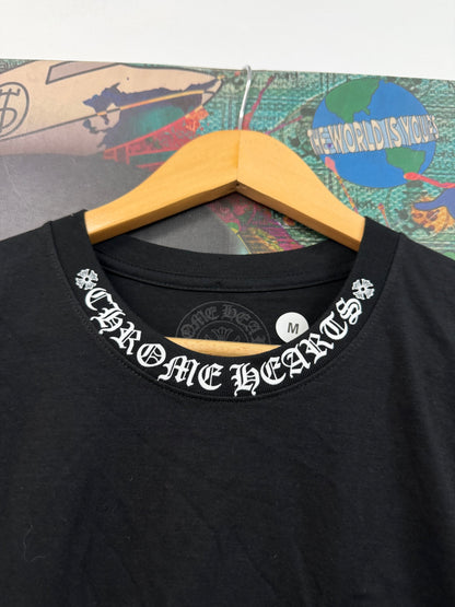 Chrome Hearts Black Neck Logo Tee