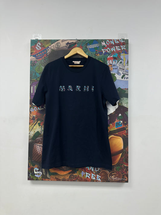 Marni Navy Tee Used 52 (XL) N/A