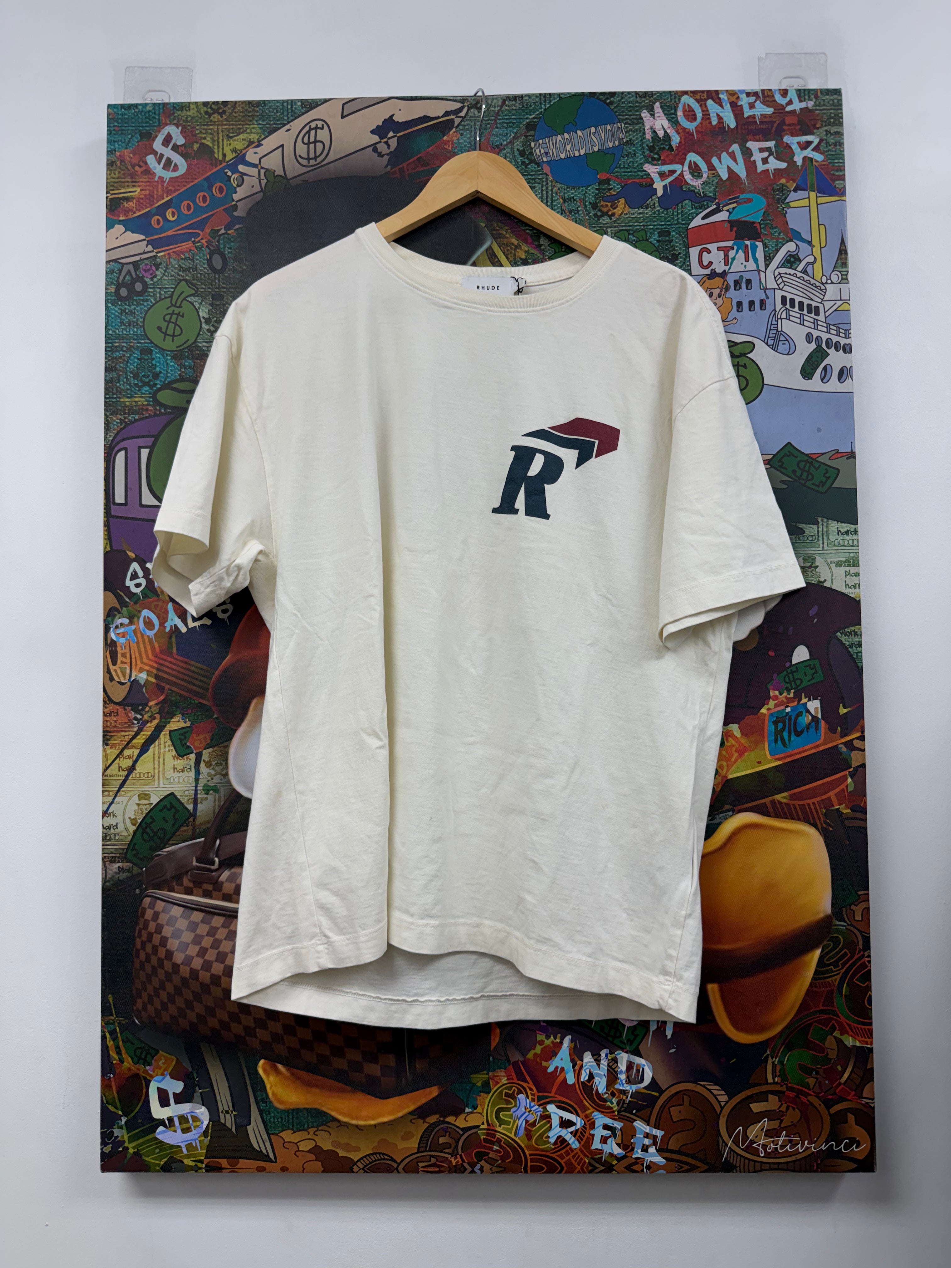 Rhude Red Blue Track Logo Tee