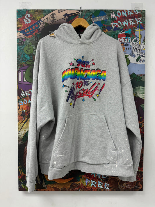 Balenciaga Grey Multi Color Pullover Used Large N/A