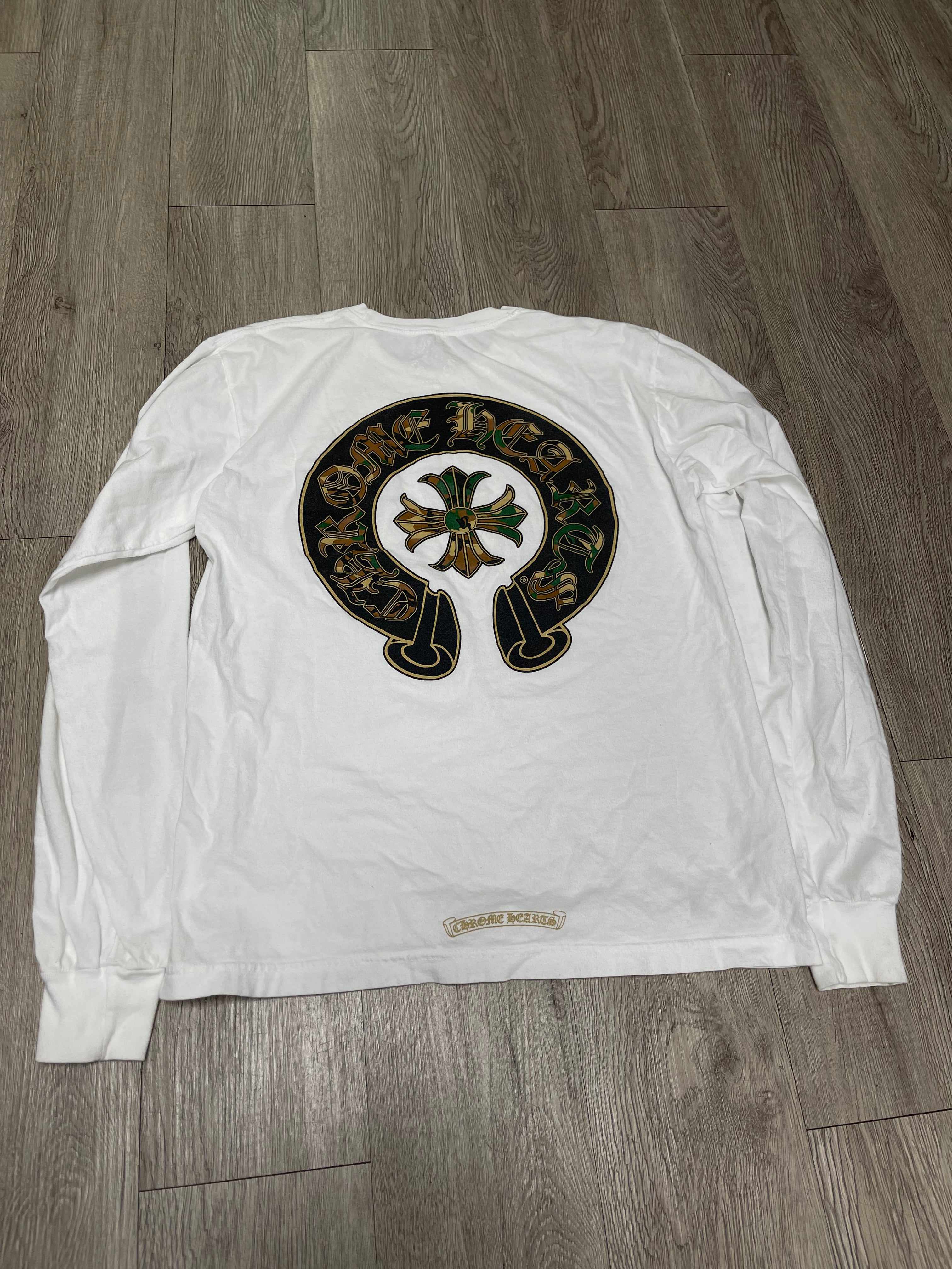 Chrome Hearts White Camo Horseshoe Long Sleeve