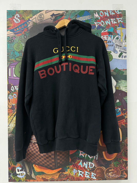 Gucci Boutique Hoodie Black Used XS (Fits Big) N/A