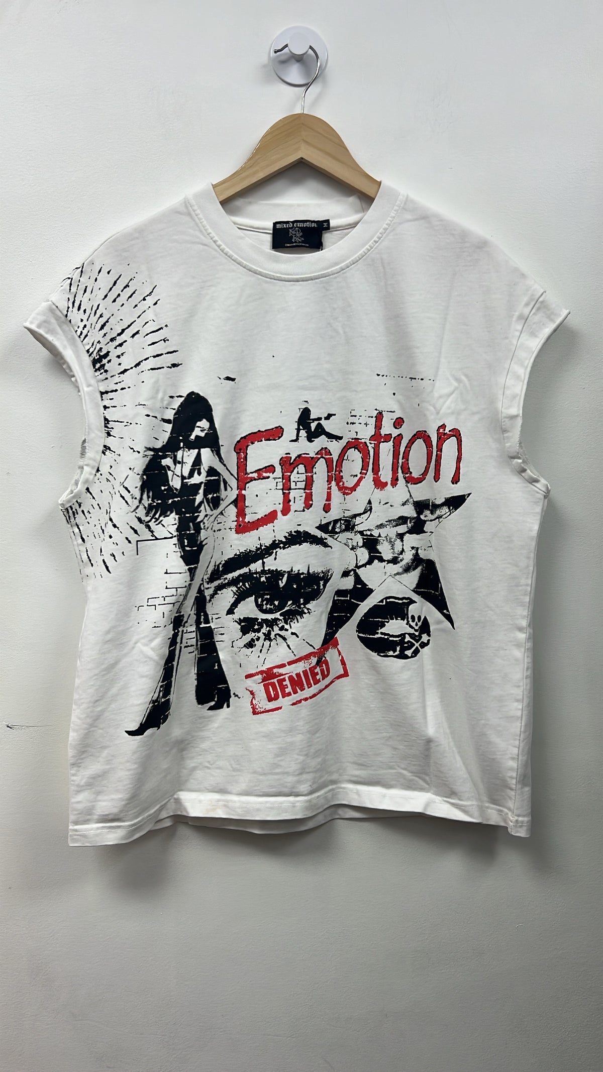Mixed Emotion White Starboy Sleeveless Tee