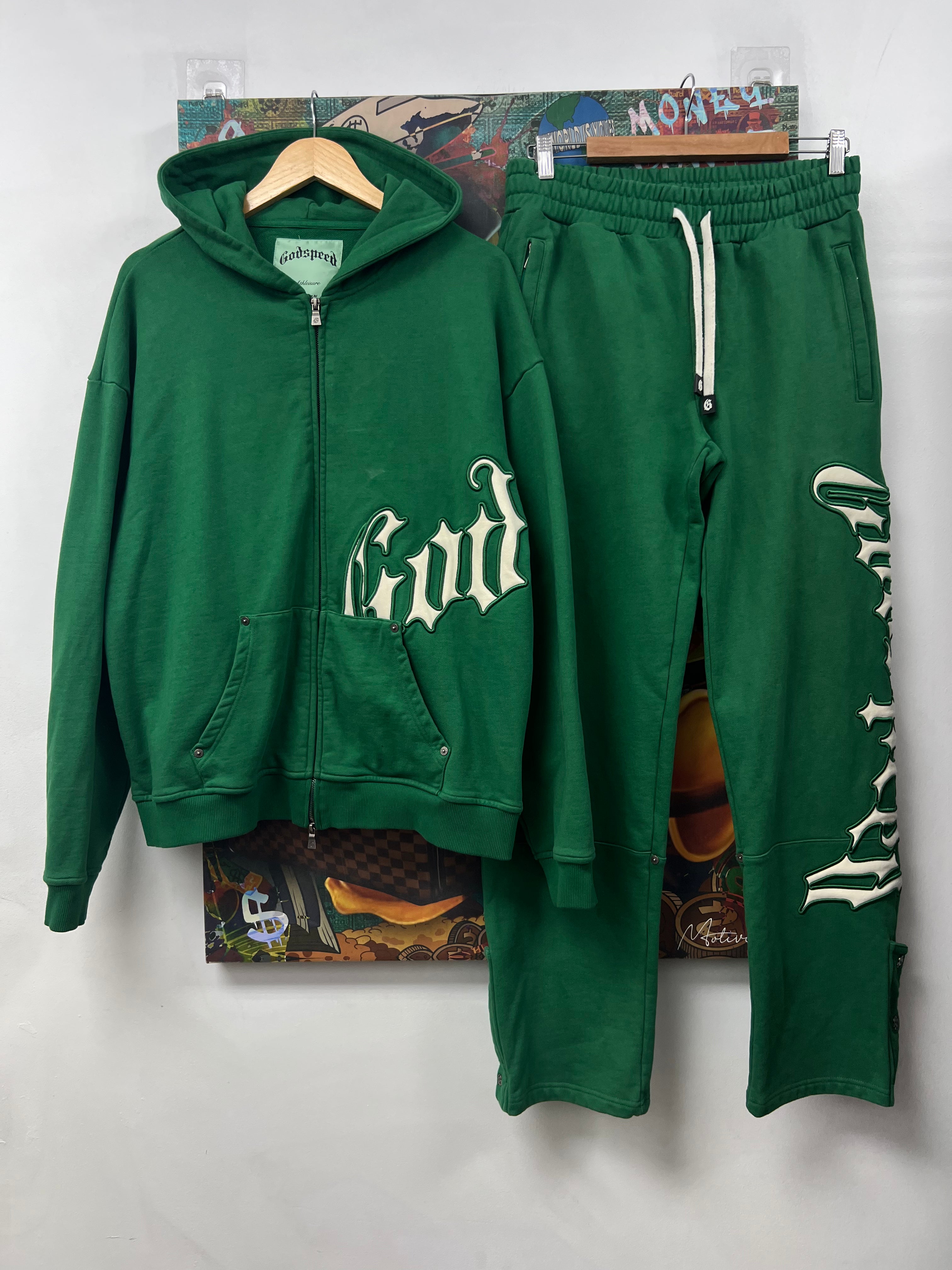 Godspeed Green White OG Logo Sweatsuit