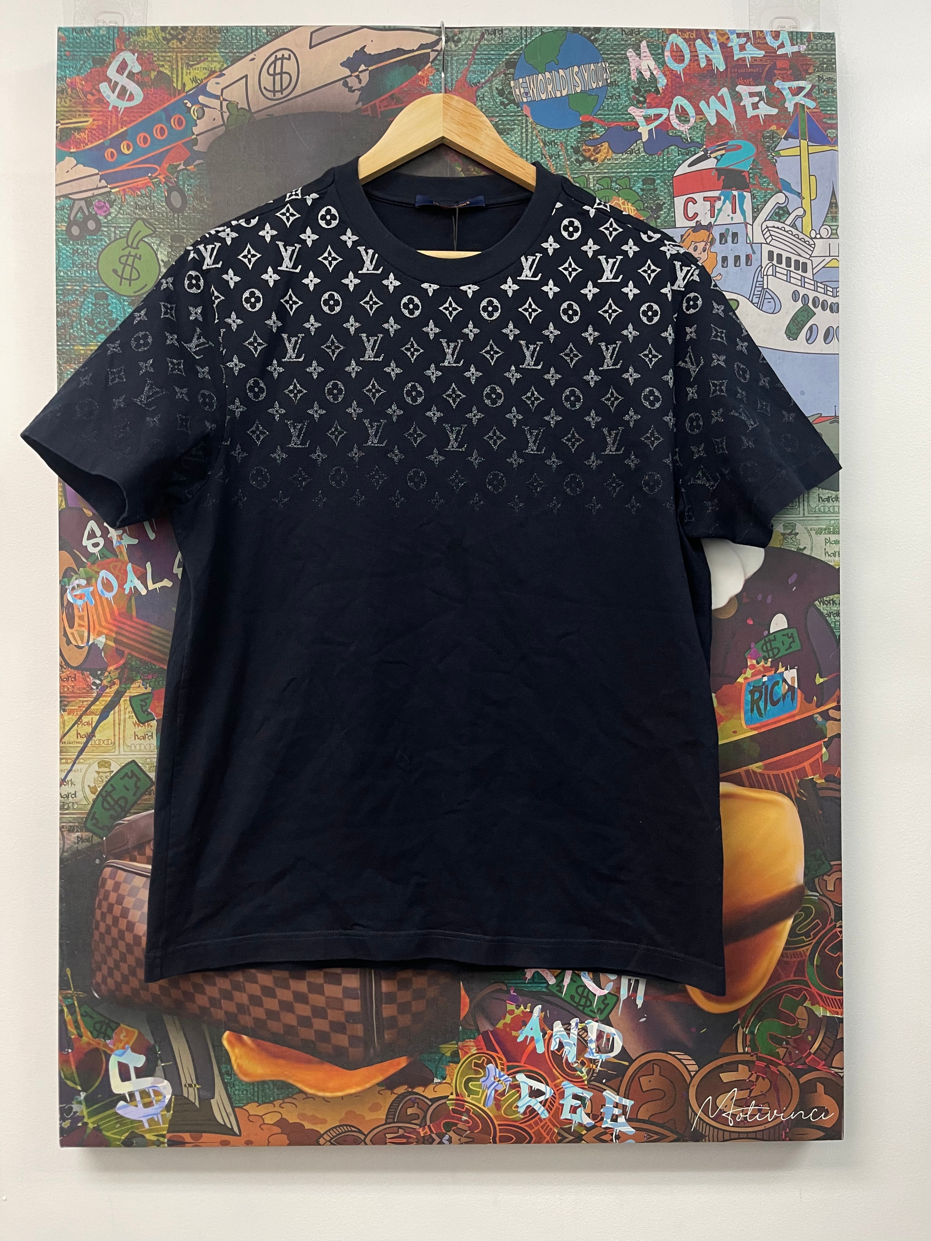 Louis Vuitton Navy Gradient Monogram Tee