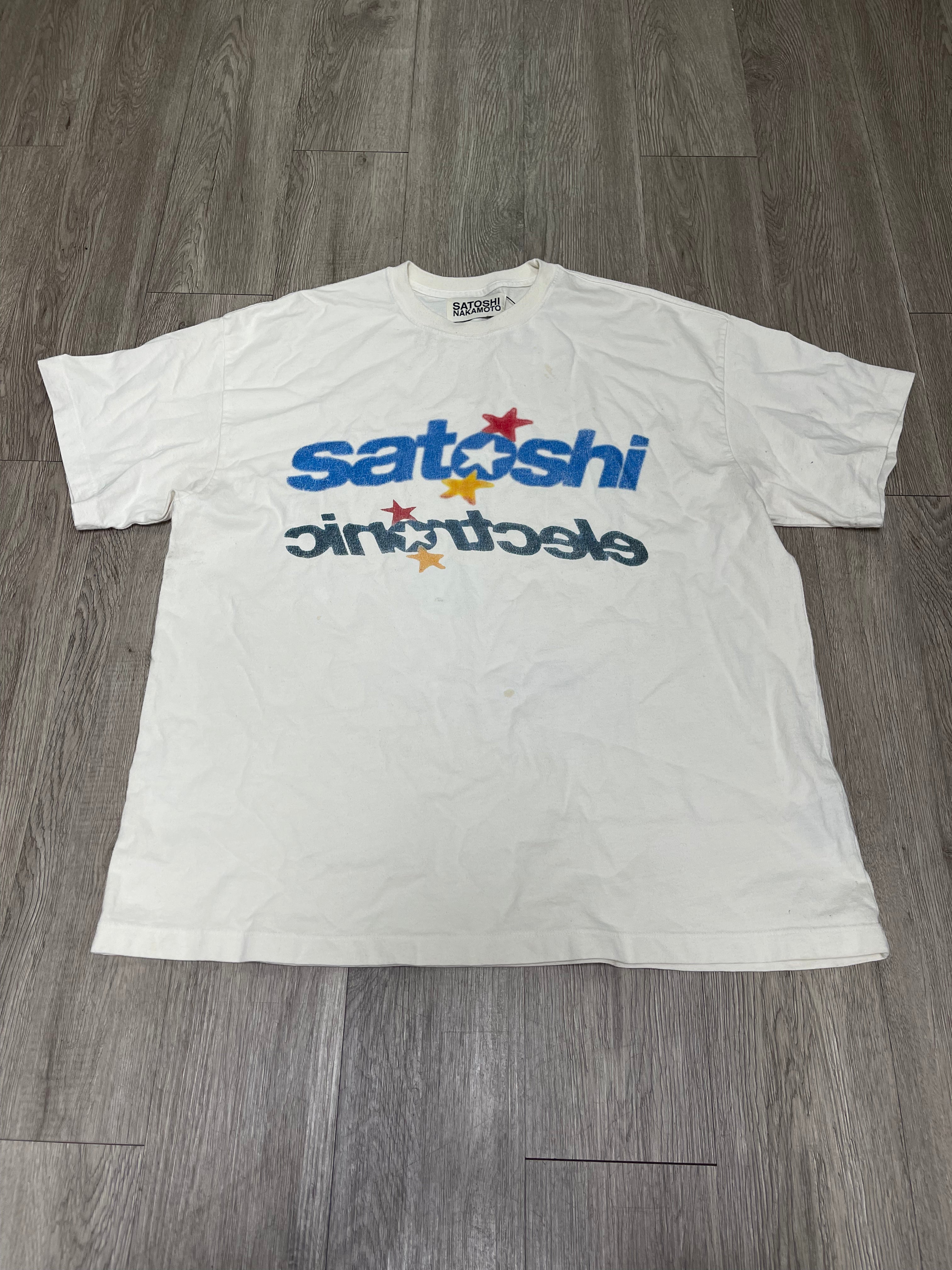 Satoshi Nakamoto Cream Electric Tee